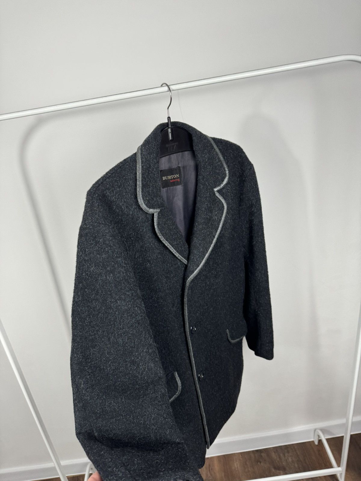 Other Vintage Burton Wool Cashmere Coat Jacket Dark Grey Womens Size XXL / US 16-18 / IT 52-54 - 5 Thumbnail