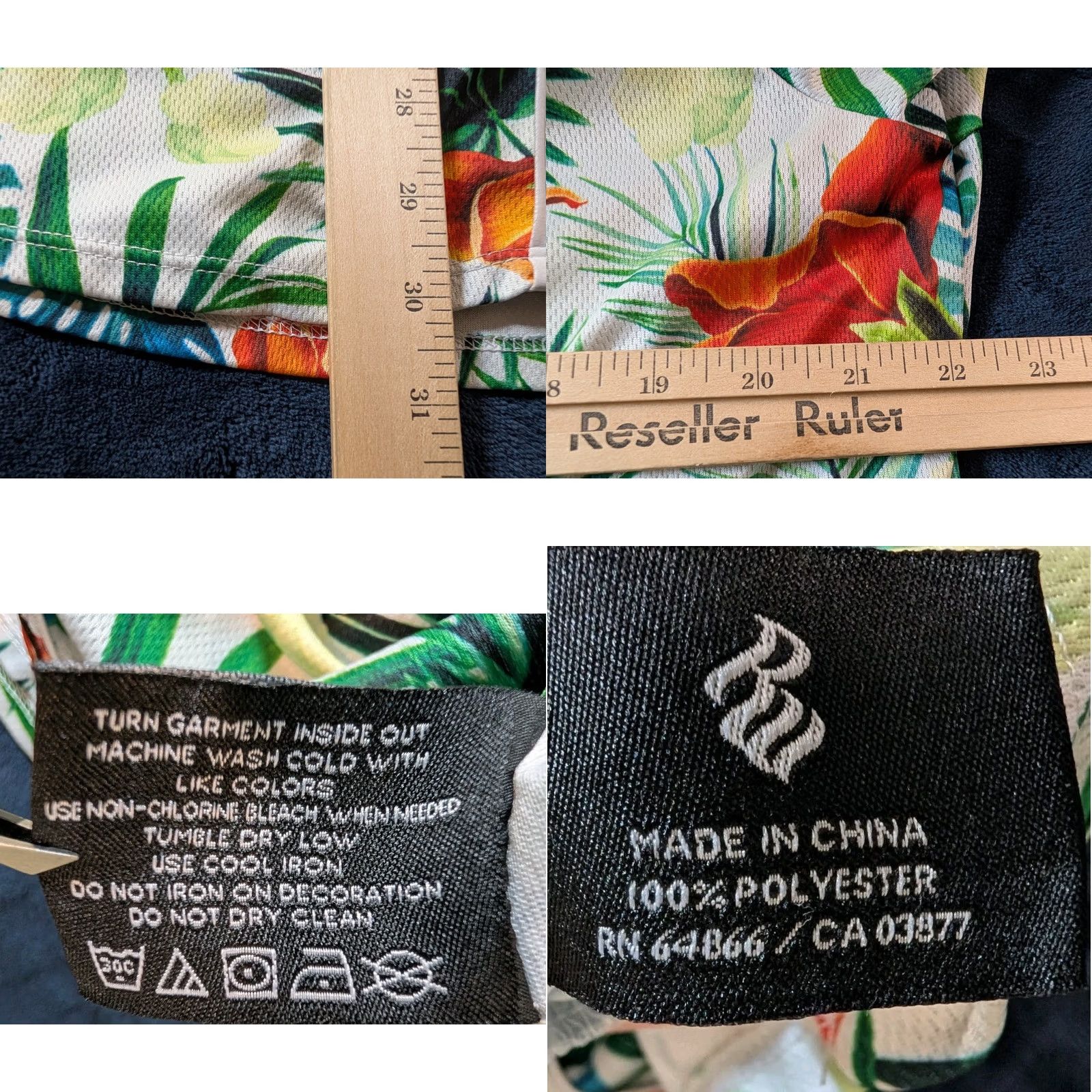 Rocawear Rocawear Tropical Baseball Jersey Hawaiian All Over Print Casual Beach Men's XL Size US XL / EU 56 / 4 - 8 Thumbnail