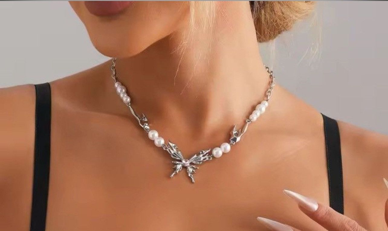 Jewelry Butterfly Tassel Necklace Size ONE SIZE - 1 Thumbnail