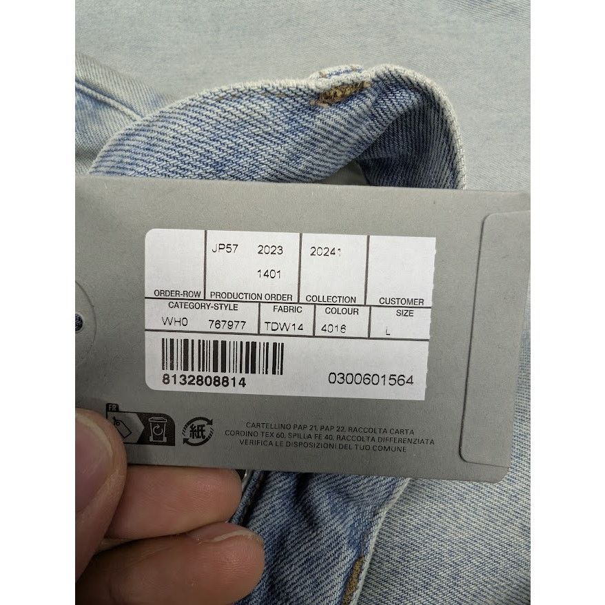 Balenciaga o1rshd1 Organic Japanese Twill Sticker Baggy Pants Blue Size US 34 / EU 50 - 22 Thumbnail