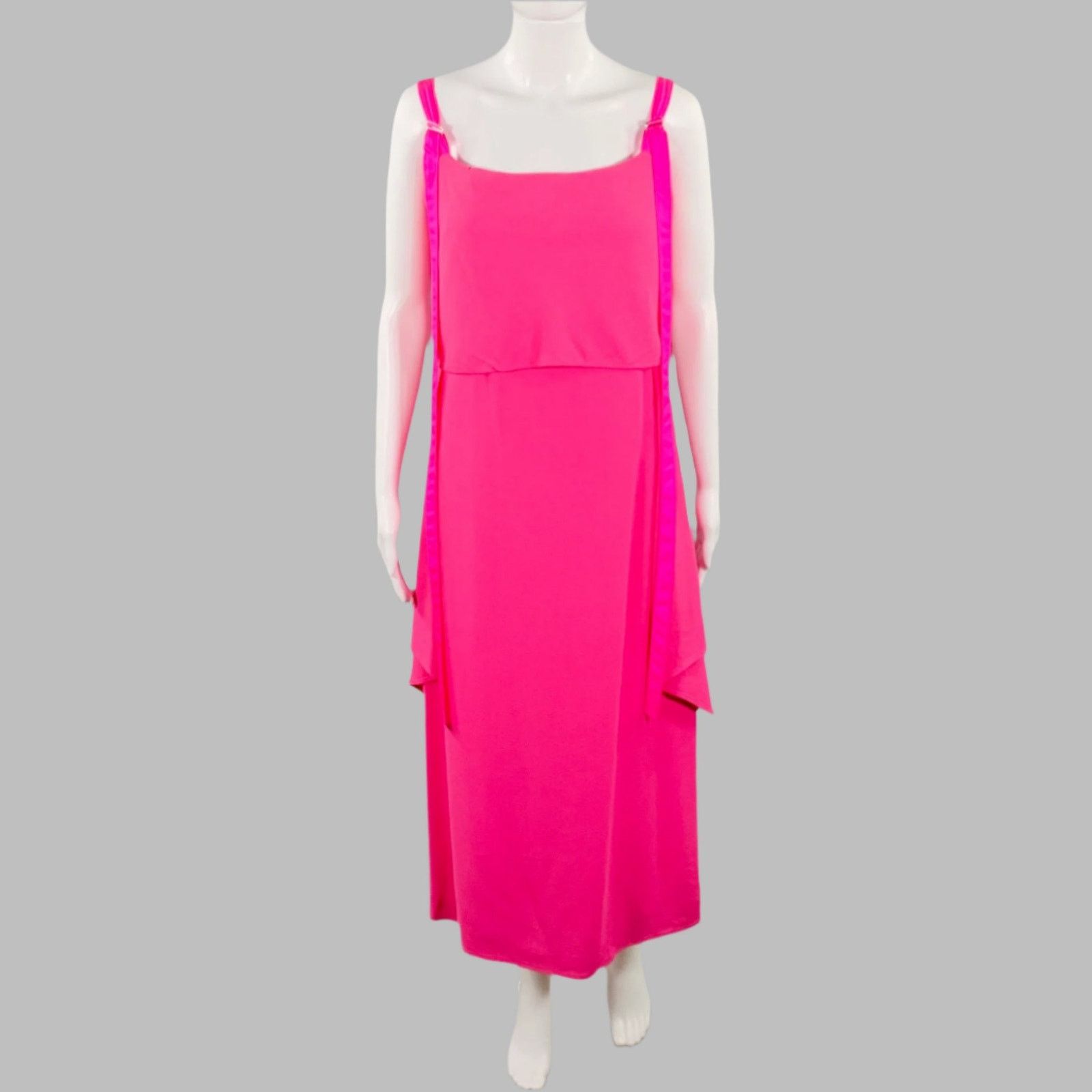 Sies Marjan Size 4 Pink Crepe Viscose Wool Off Shoulder Dress Size S / US 4 / IT 40 - 2 Thumbnail