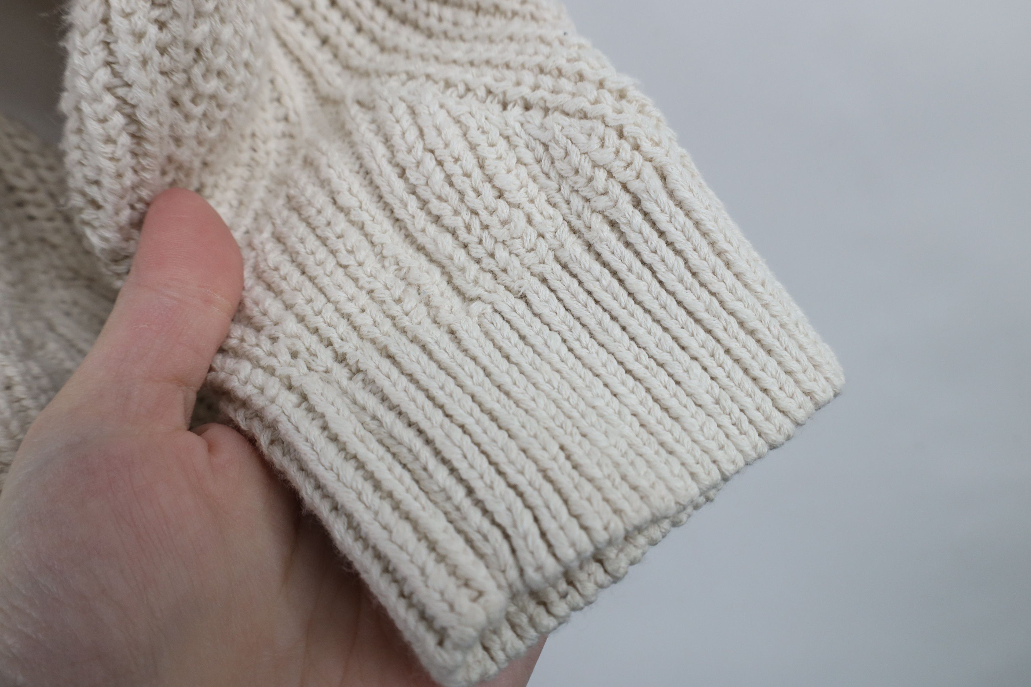 Madewell × Vintage Madewell Cotton Knit Hillview Cardigan Sweater Beige Size M / US 6-8 / IT 42-44 - 10 Thumbnail