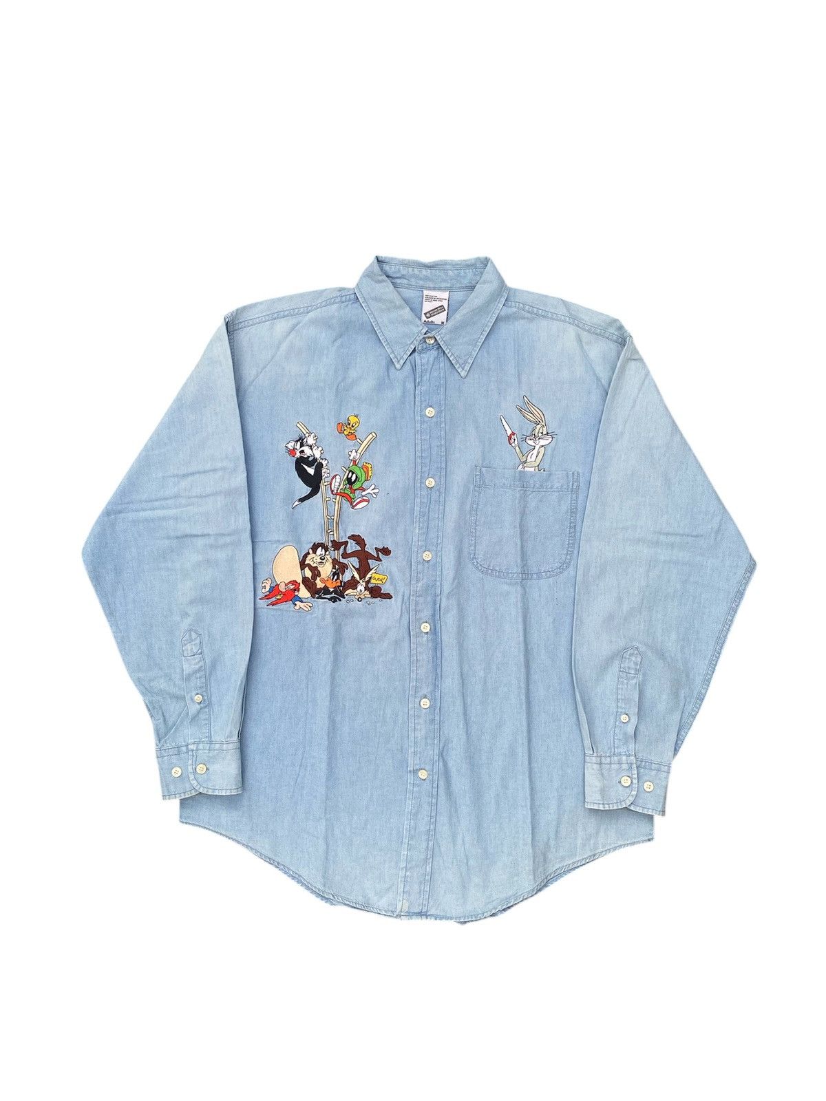 Warner Bros Vintage Warner Bros Embroidery Shirt Size US M / EU 48-50 / 2 - 1 Thumbnail