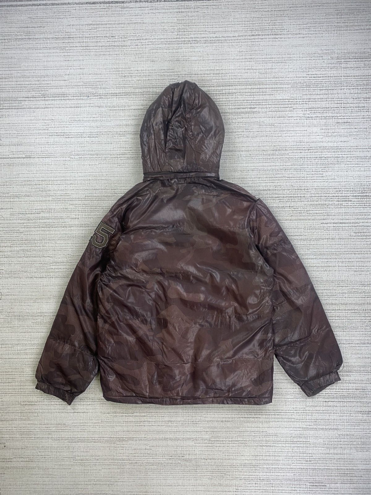 Japanese Brand × Vintage Vtg Natural Basic Cycle Puffer Down Fullzip Hoodie Jacket Size US M / EU 48-50 / 2 - 2 Thumbnail