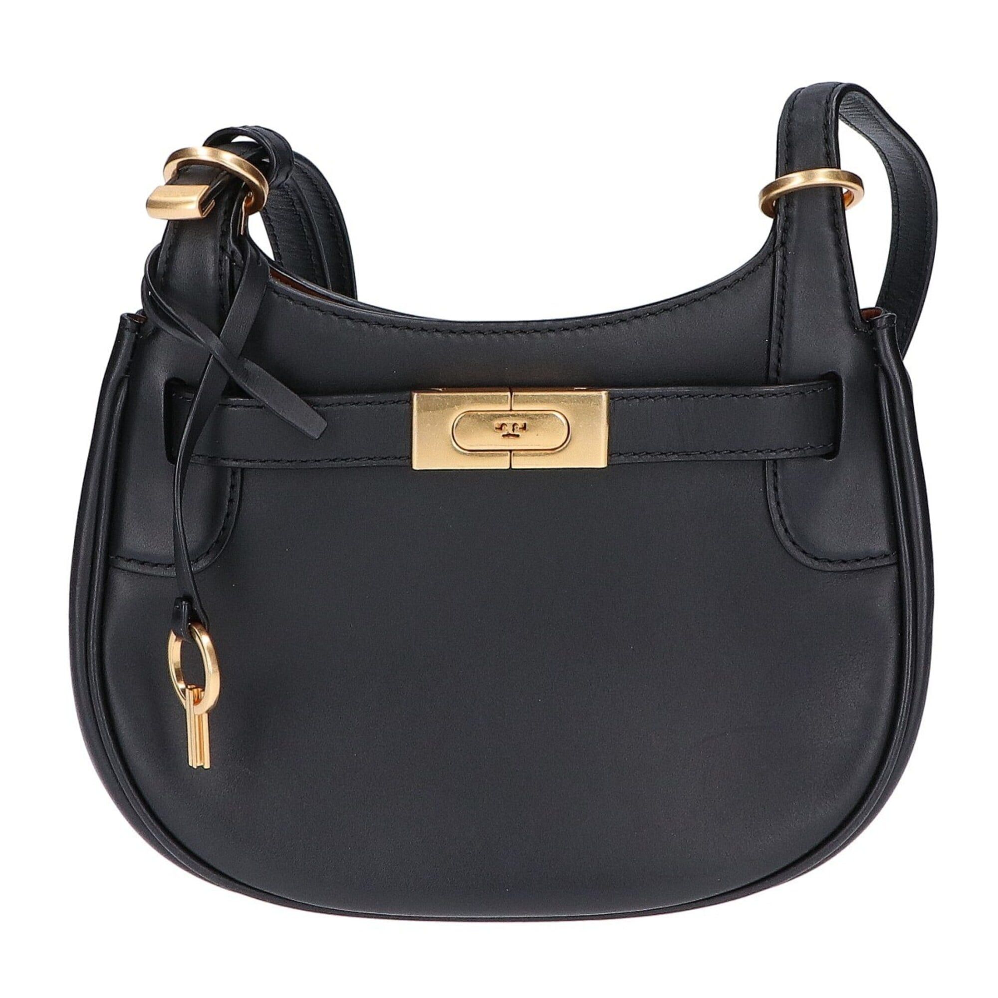 Tory Burch Tory Burch Lee Radziwill Small Saddle Bag Shoulder Black Women's Size ONE SIZE - 1 Thumbnail