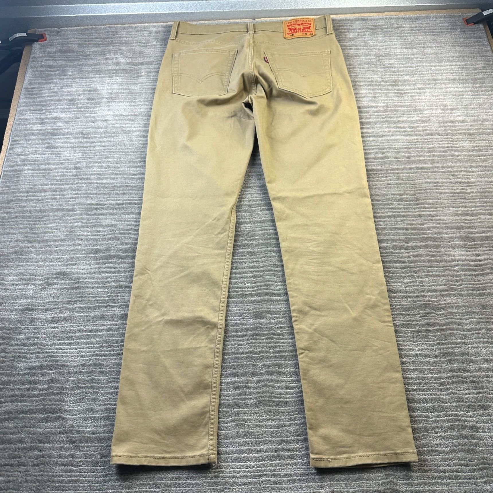 Levi's Levi's 511 Slim Pants Mens 32x32 Beige Chino Flat Front 5-Pocket Casual Vintage: No Size US 32 / EU 48 - 2 Thumbnail