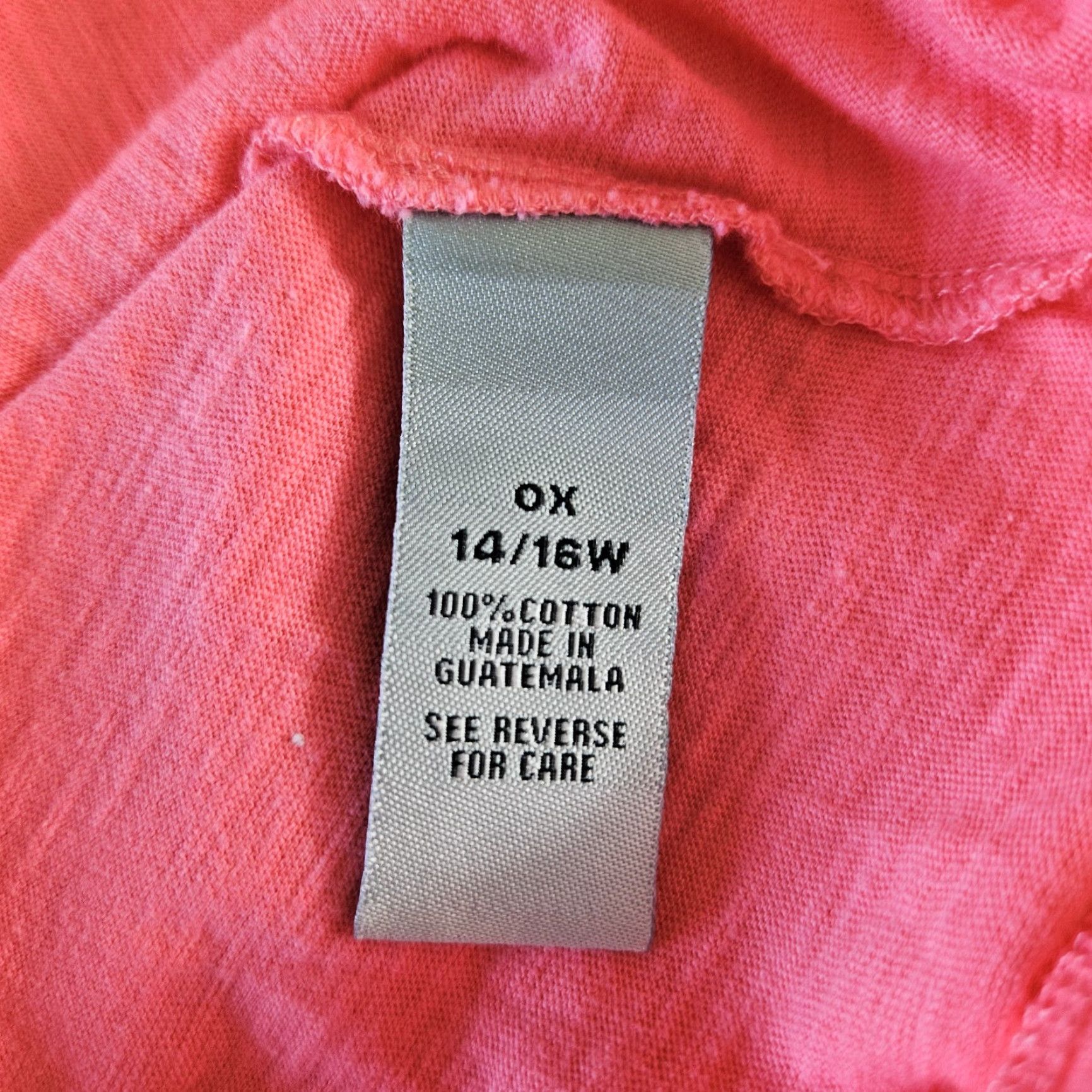 Vintage Catherines T-Shirt Womens Top 0X Pink Cotton 3/4 Sleeve Pullover Plus Size Womens Size XL / US 12-14 / IT 48-50 - 4 Thumbnail