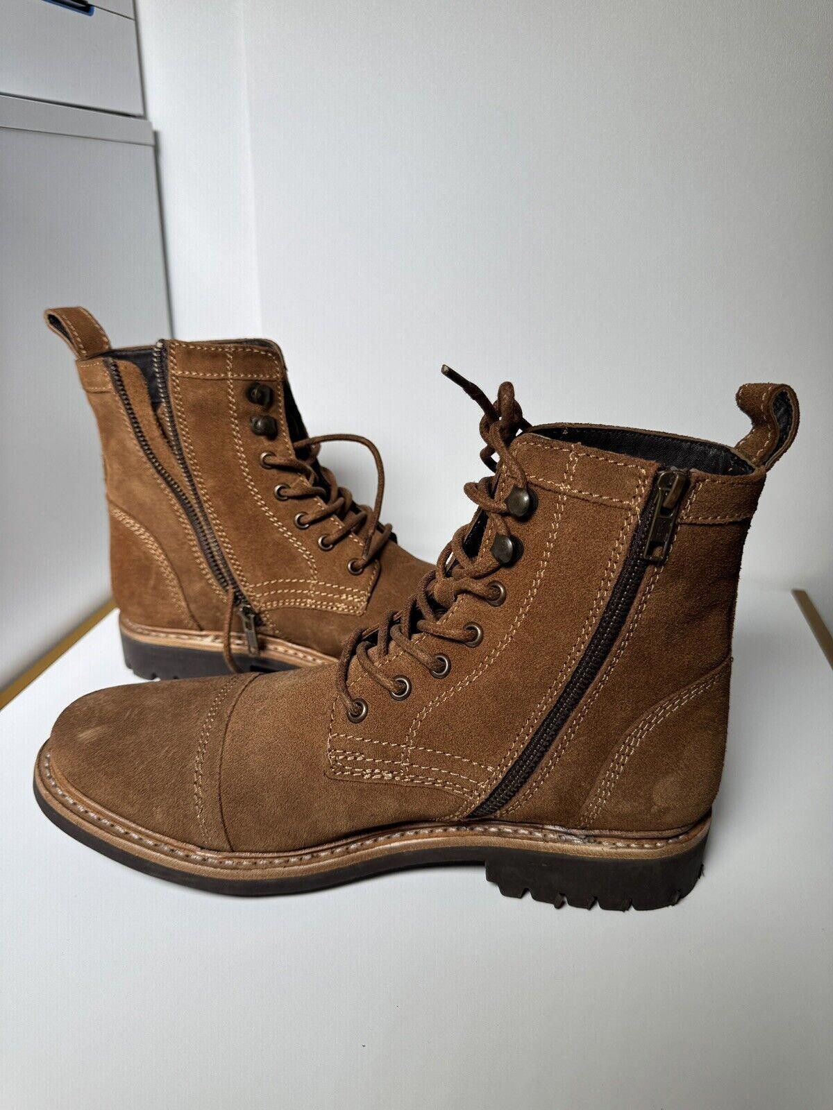Frye Frye & Co Russell Lace-Up Suede Boot Side Zipper Men Sz 9.5 Size US 9.5 / EU 42-43 - 4 Thumbnail