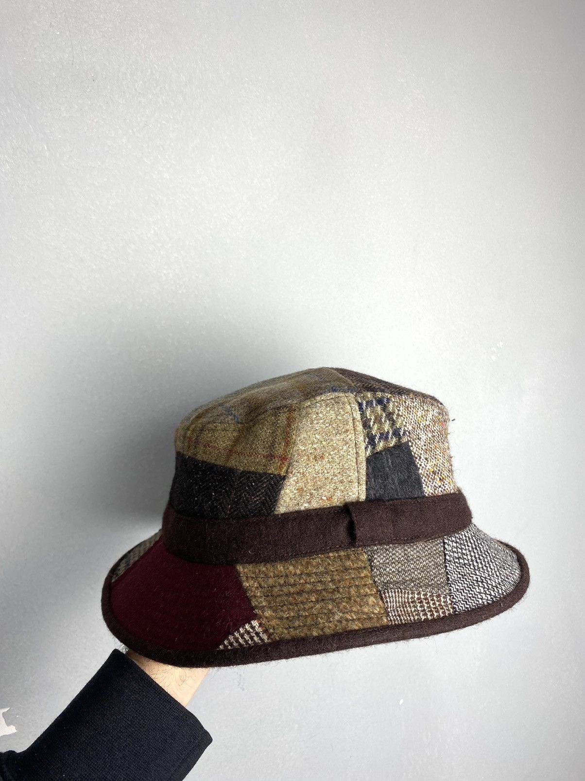 Other Rare! Guerra 1855 Wool Patchwork Cap Hat Made In Italy Size 30 - 3 Thumbnail