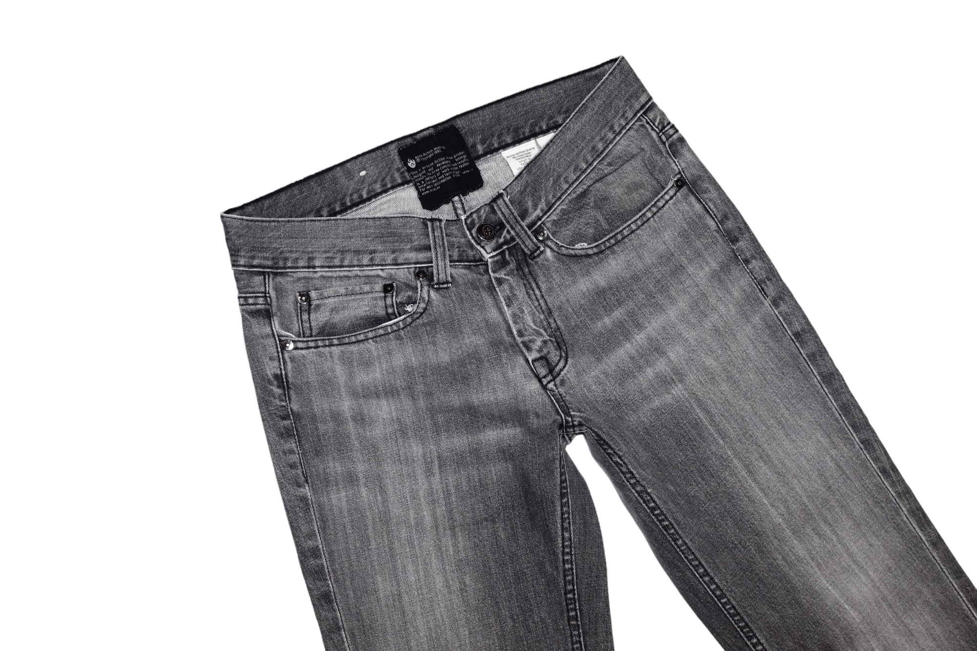 Acne Studios VTG '97 Acne Action Jeans Mic Black Trash Faded Denim Size US 28 / EU 44 - 4 Thumbnail