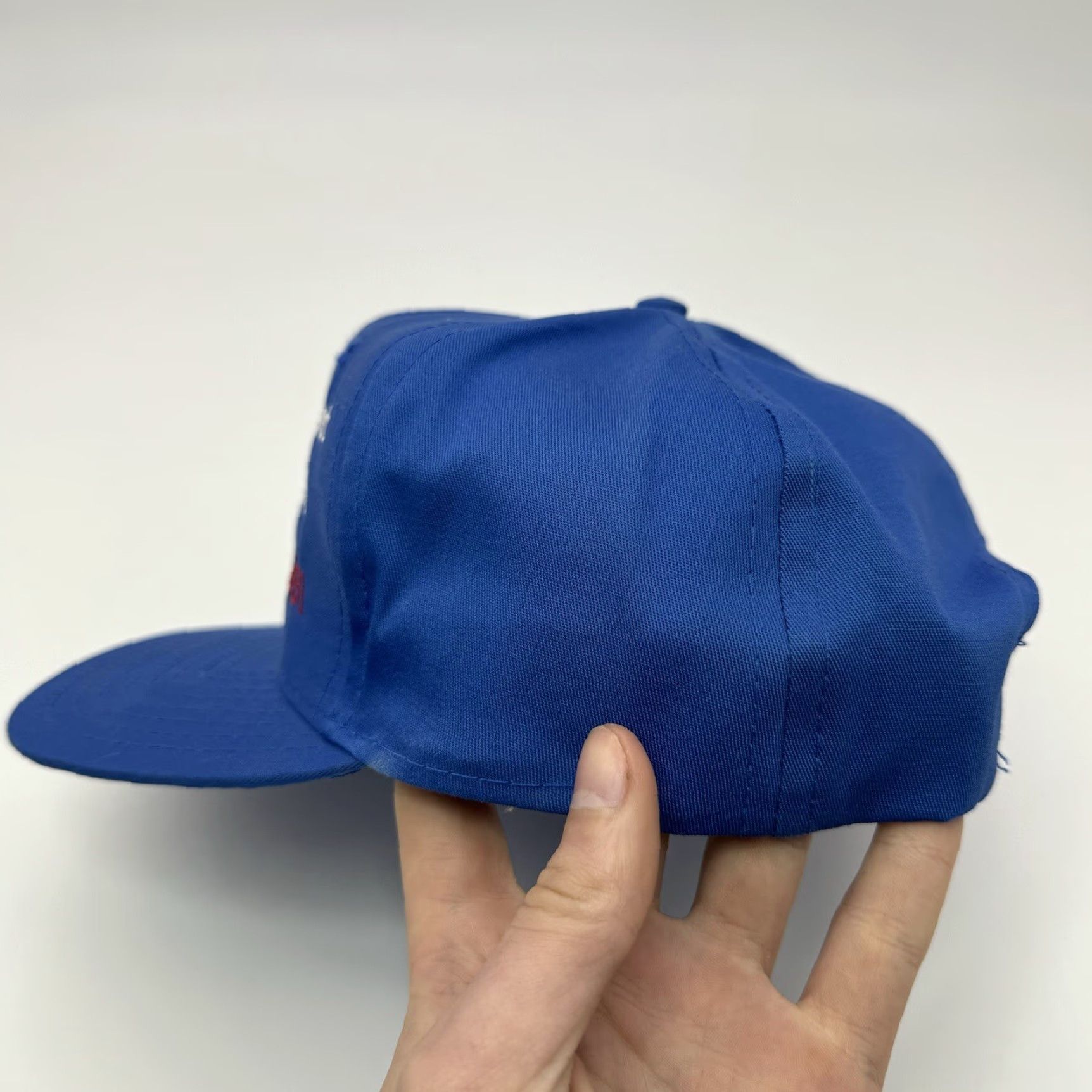 Vintage VINTAGE Desert Storm Embroidered F-16 USA Snapback Hat Blue Military Adjustable One Size Men Size ONE SIZE - 6 Thumbnail