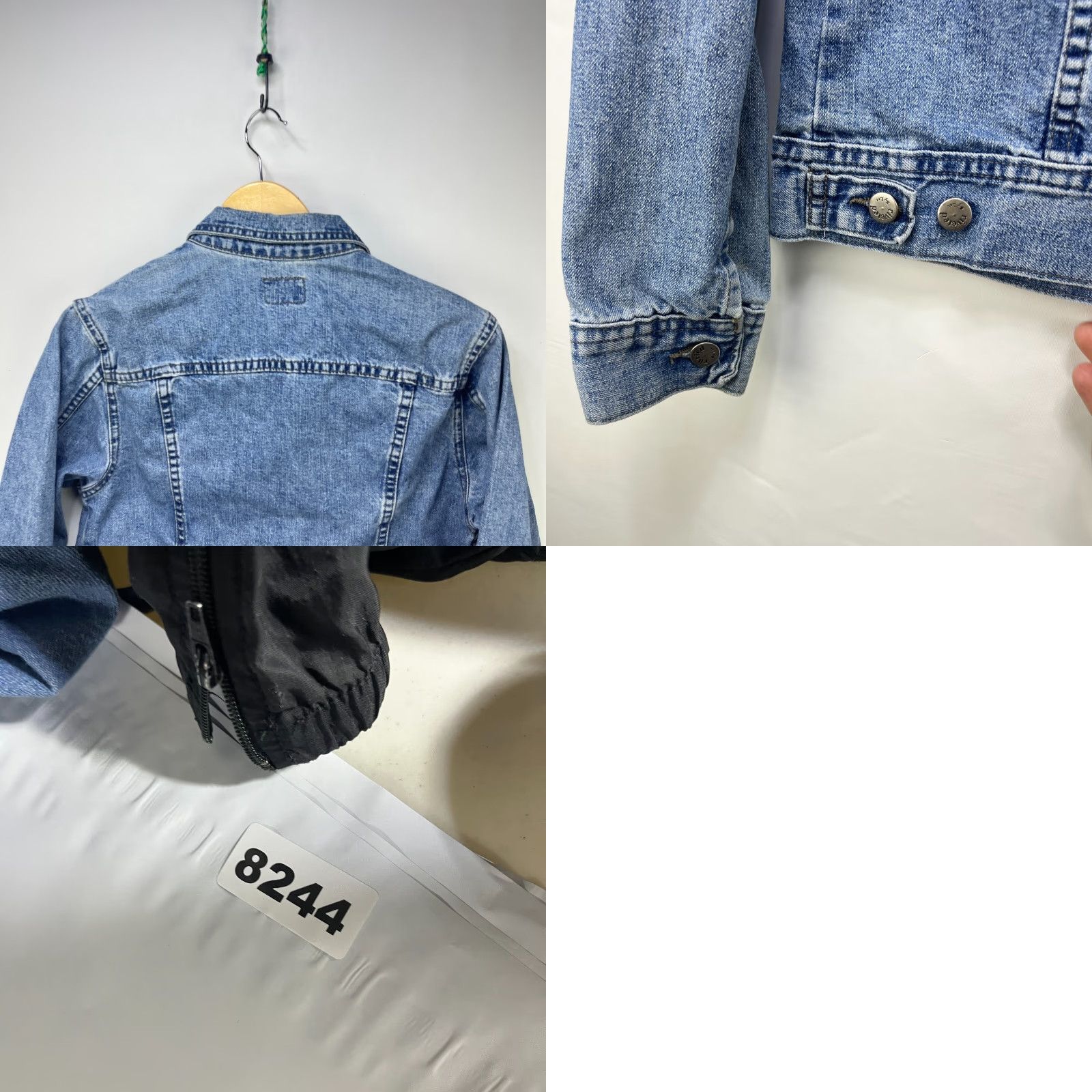 Lee VINTAGE Lee Riveted Denim Jacket Womens M Blue Biker Jacket Womens Medium Denim 90s Mens? Size M / US 6-8 / IT 42-44 - 9 Thumbnail