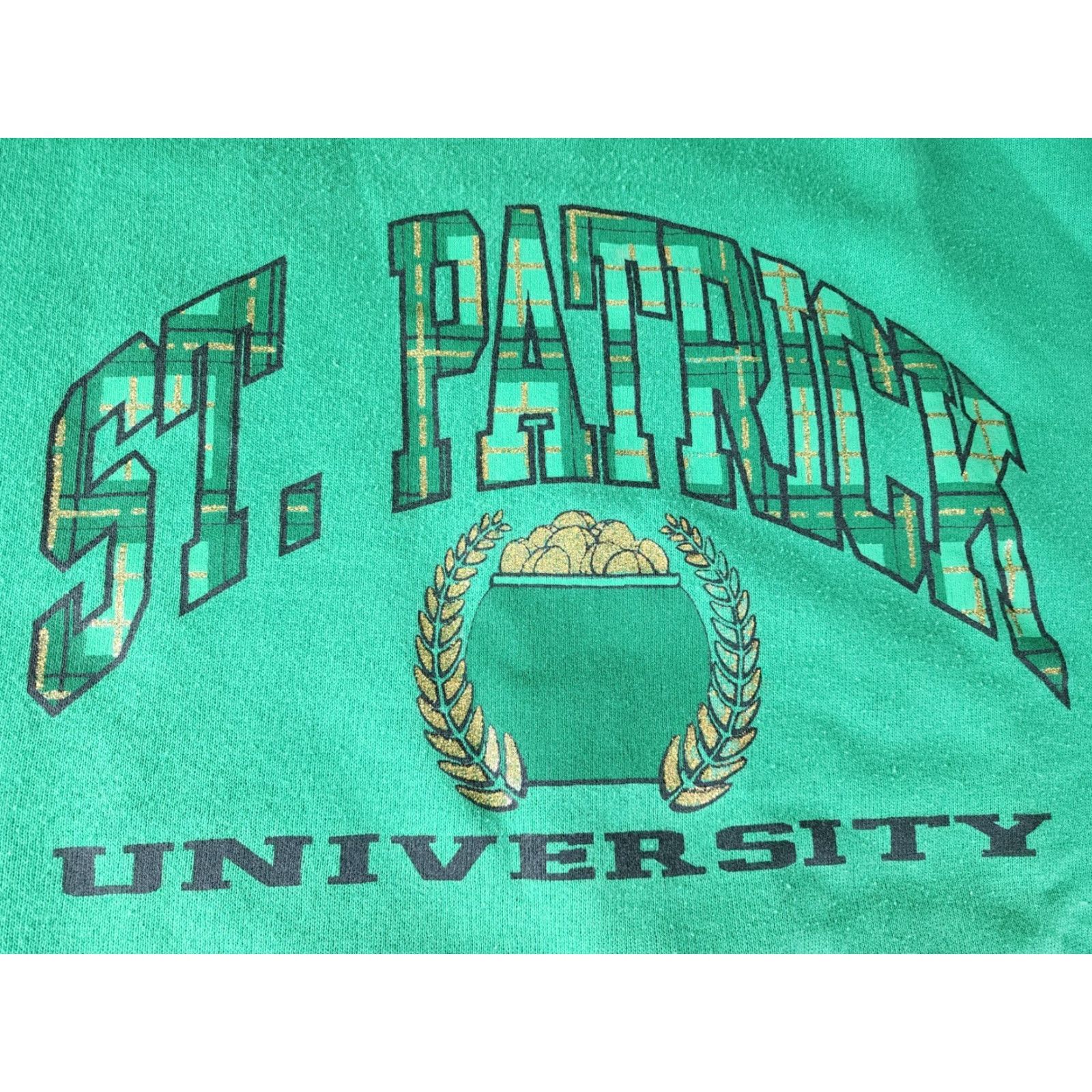 Jerzees VINTAGE Jerzees Sweatshirt USA St. Patrick Green L Mens Pullover Size Large Size US L / EU 52-54 / 3 - 3 Thumbnail