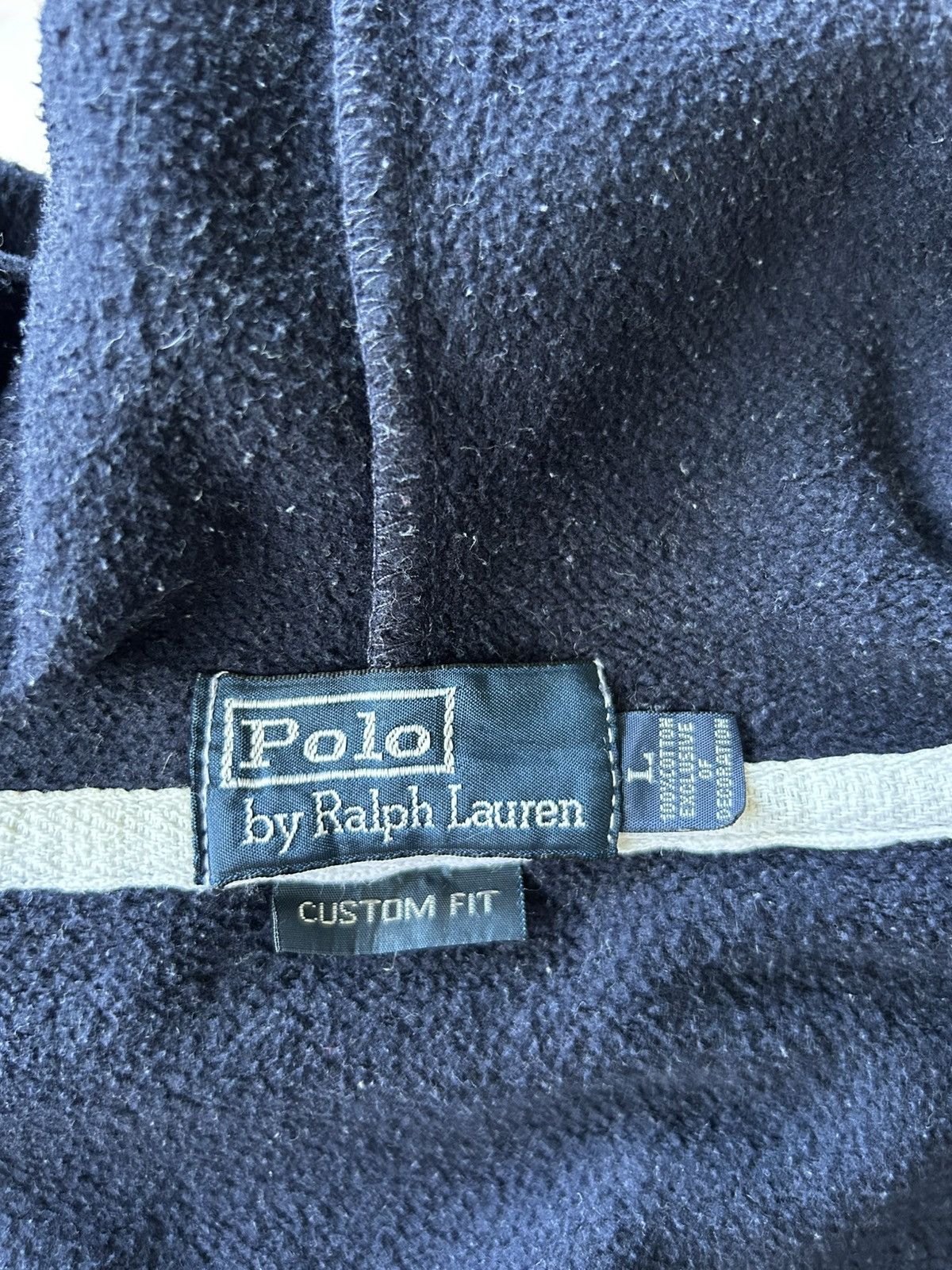 Polo Ralph Lauren × Ralph Lauren × Vintage Vintage Polo by Ralph Lauren Half Buttons Up Hoodie Size US L / EU 52-54 / 3 - 12 Thumbnail