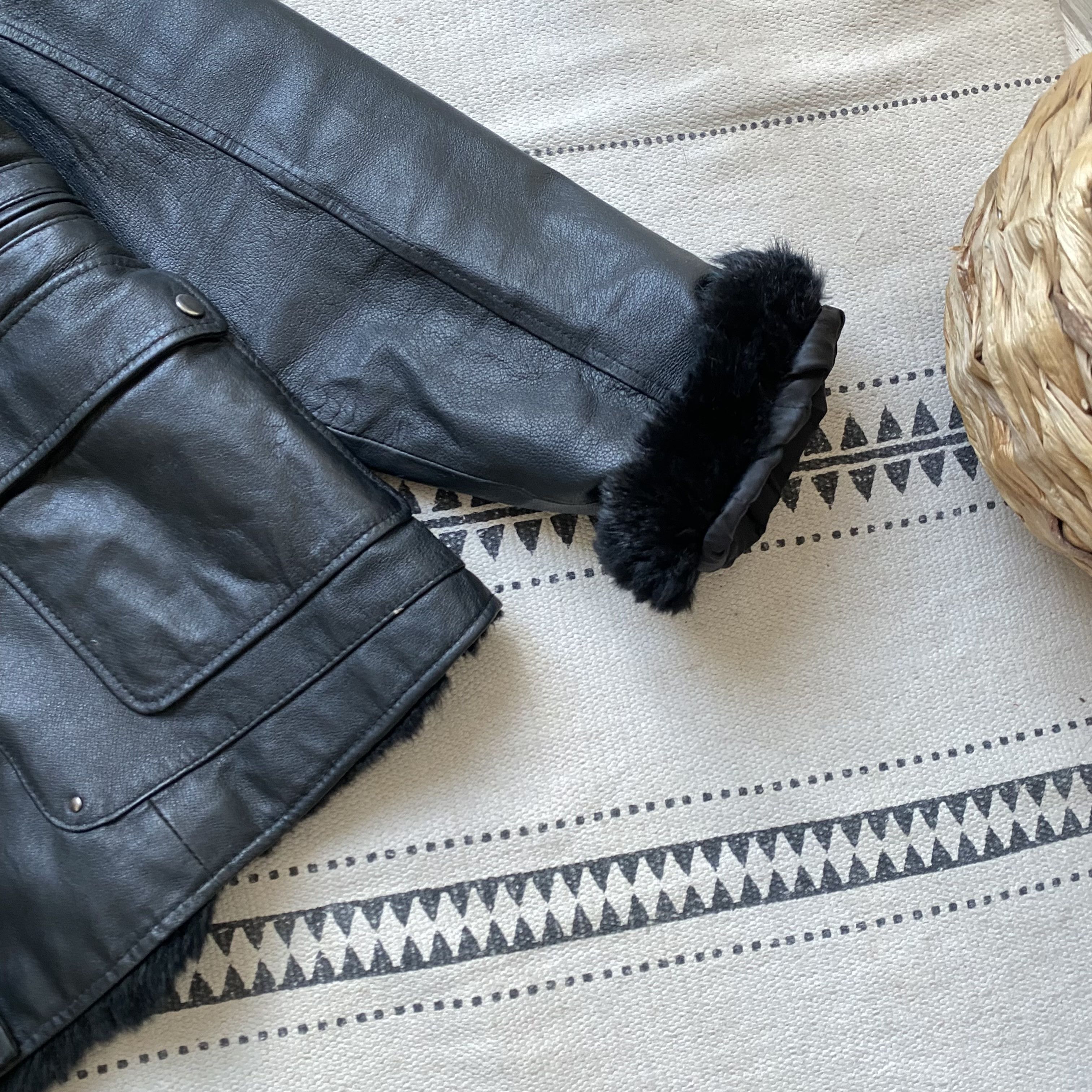 Genuine Leather Y2K Vintage 90s Real Leather Rabbit fur Jacket coat Kapital Size L / US 10 / IT 46 - 4 Thumbnail