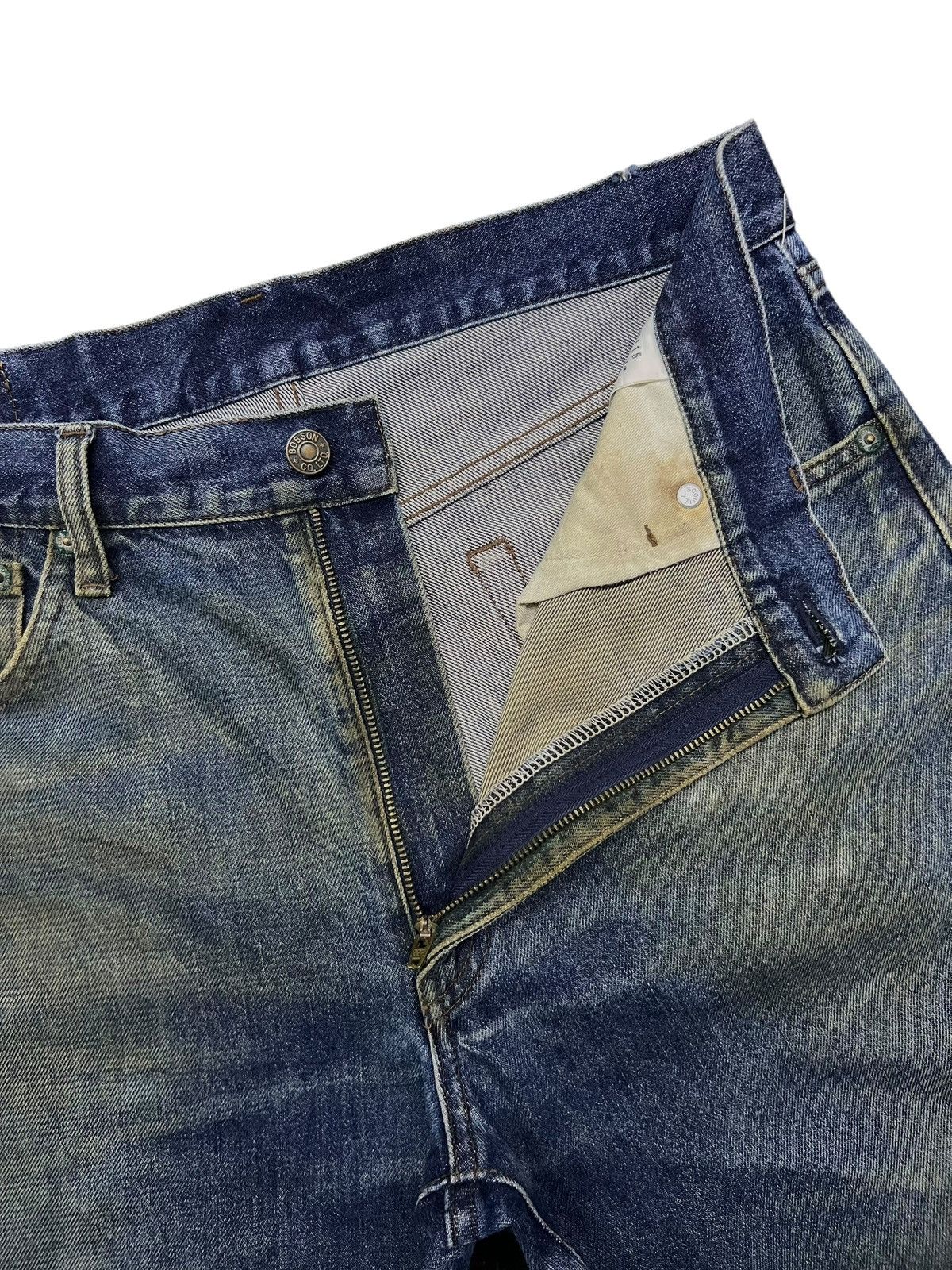 Japanese Brand Vintage Bobson Chessking Japan- Faded Mud Wash, Distressed Size US 33 - 10 Thumbnail