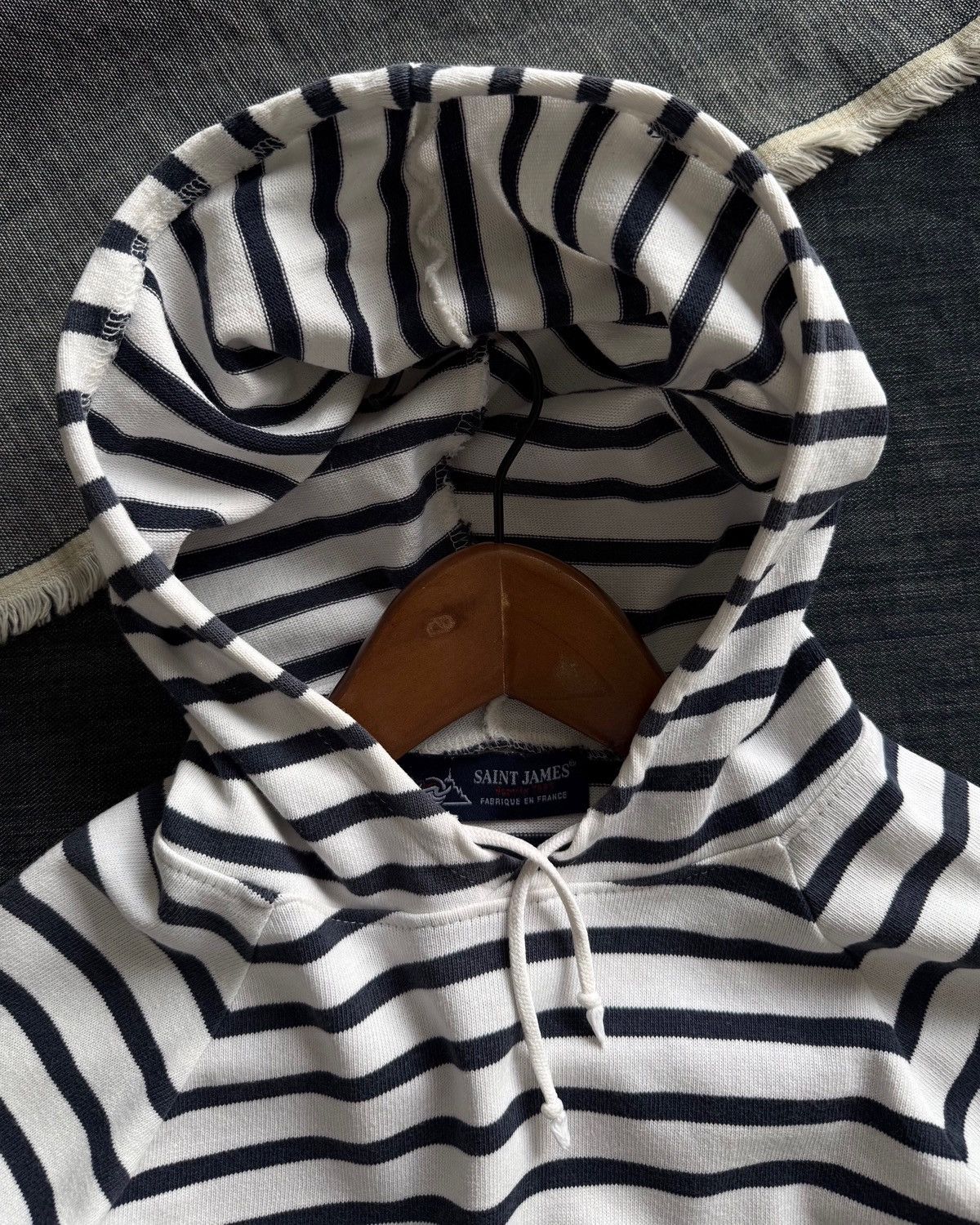 Saint James SAINT JAMES MARINE HOODIE STRIPE SHIRT Size US M / EU 48-50 / 2 - 3 Thumbnail