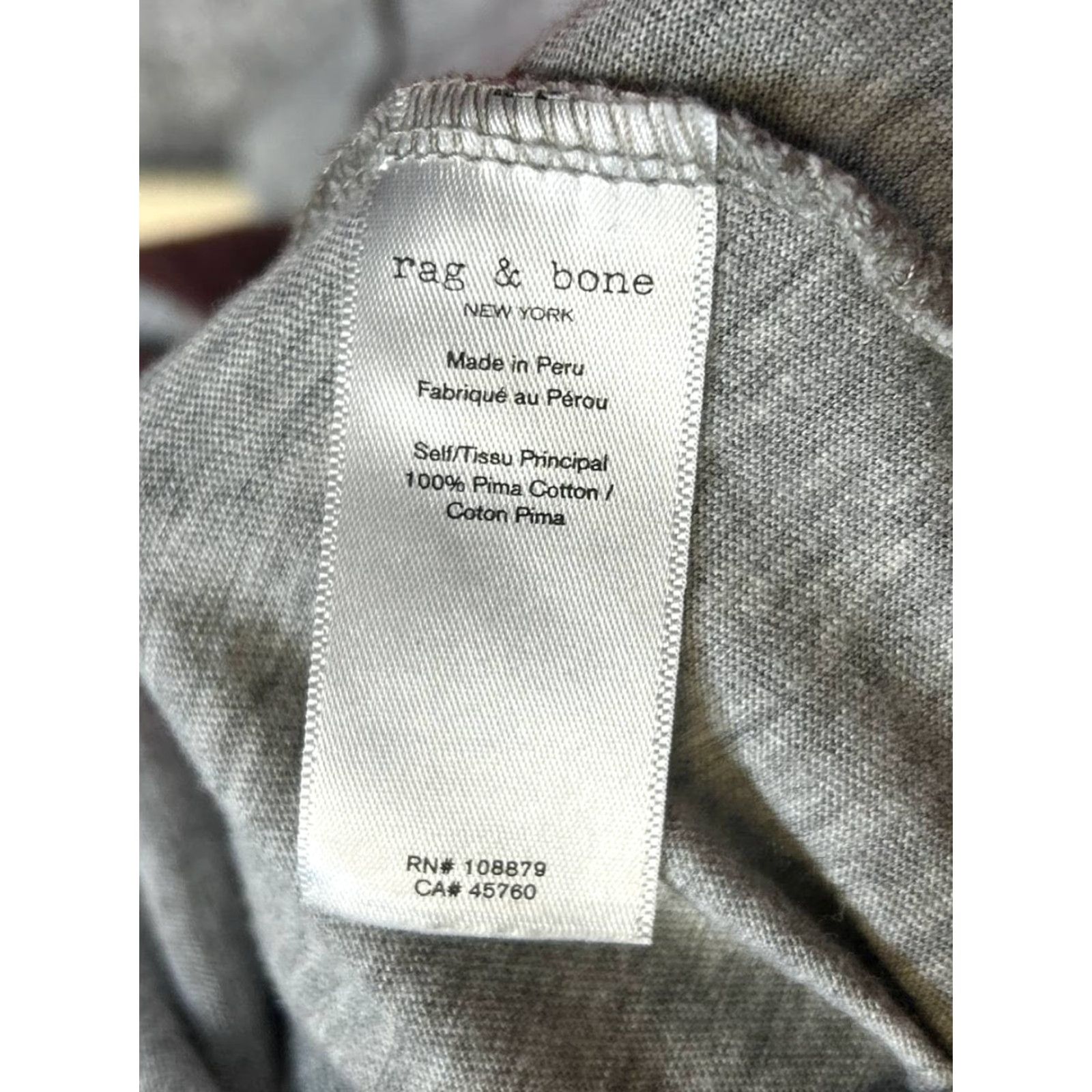 Rag & Bone rag & bone Shirt Dress Womens Large Gray Cotton Pullover Size L / US 10 / IT 46 - 4 Thumbnail