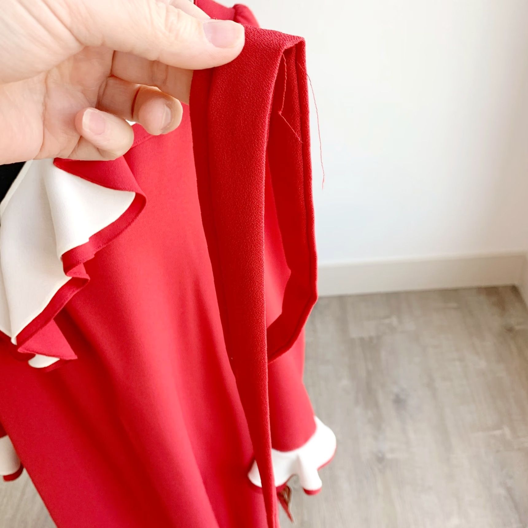 Vintage VINTAGE Lawrence Greer NWT Burgundy Ruffle V-Neck Twee Dress Shirt Midi Dress 18 Womens Birthday Party/Cocktail Womens Size XXL / US 16-18 / IT 52-54 - 3 Thumbnail