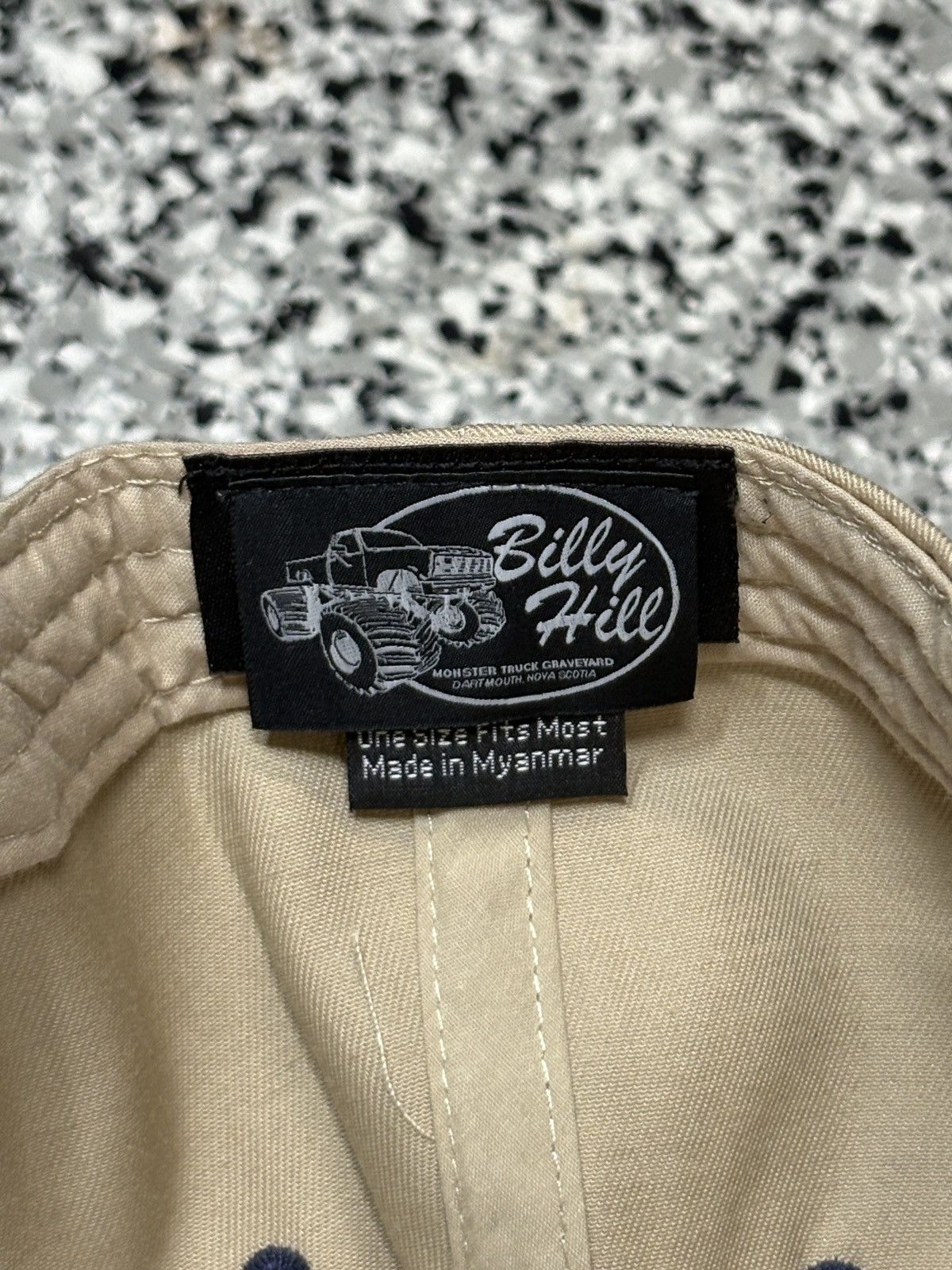Billy Hill 2021 Billy Hill Tan/Navy “MTGY” Patched Truckers Hat OSFM Size ONE SIZE - 7 Thumbnail