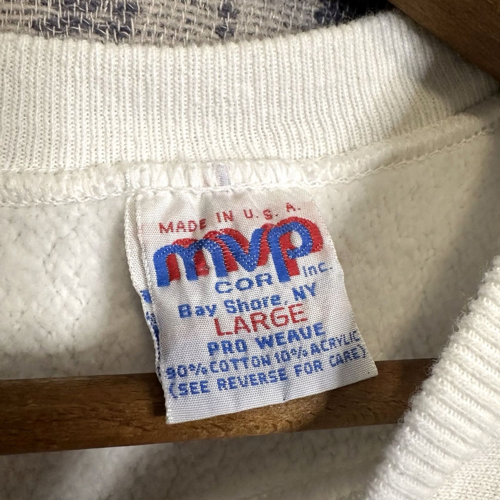 Vintage VINTAGE MVP Pro Reverse Weave Crewneck Sweatshirt L Mens 1980s WMC Western Maryland White Size US L / EU 52-54 / 3 - 4 Thumbnail