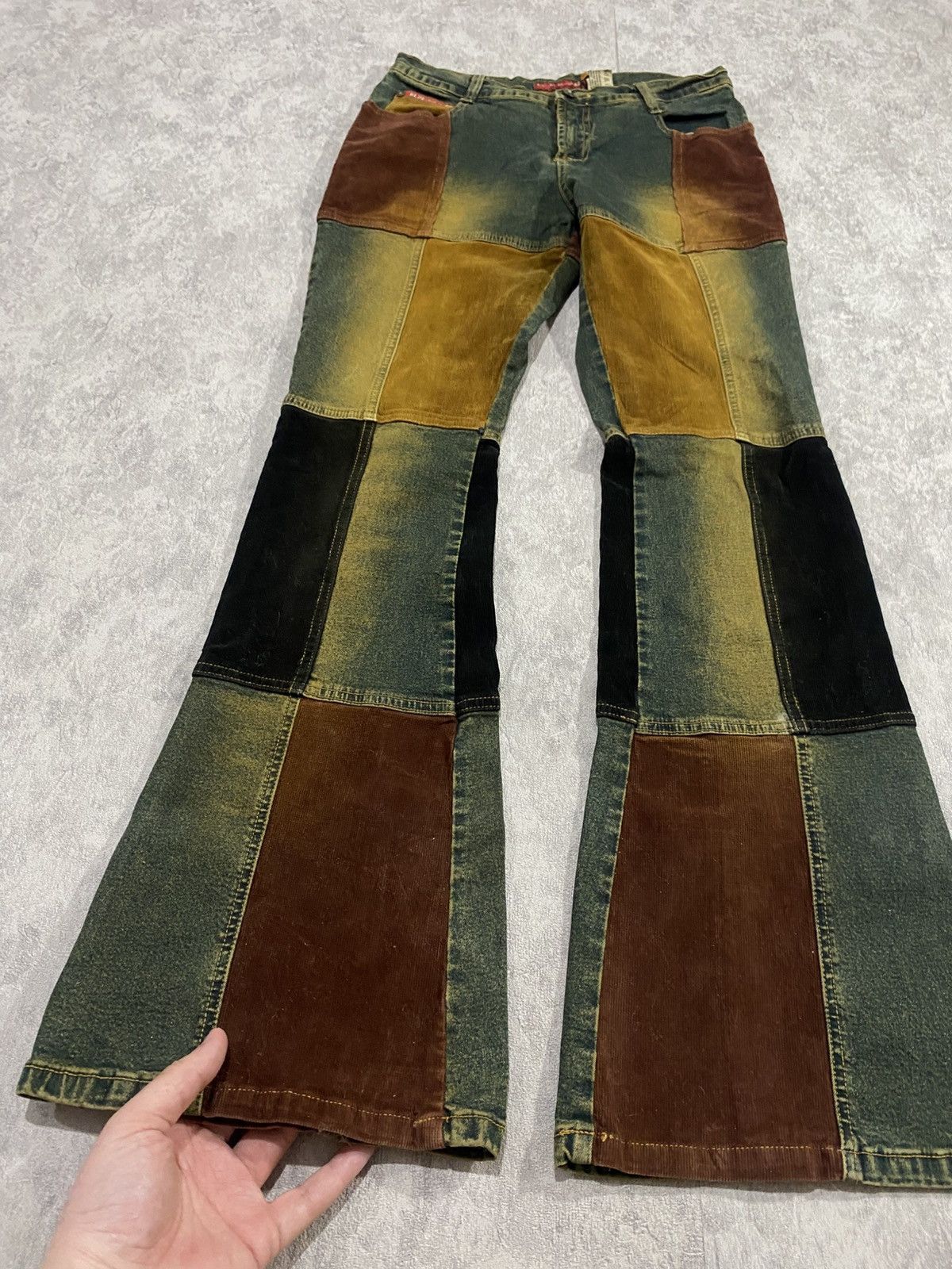 Le Grande Bleu (L.G.B.) Archive Patchwork Flared Denim If Six Was Nine LGB Style Size 31" - 8 Thumbnail