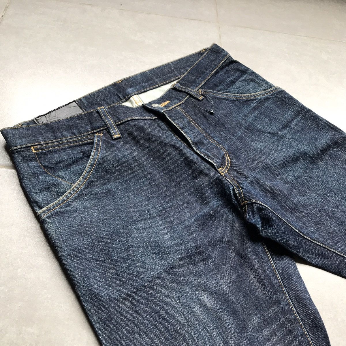 Attachment × Kazuyuki Kumagai Attachment Black Attachment J cut indigo Denim Size US 32 / EU 48 - 3 Thumbnail