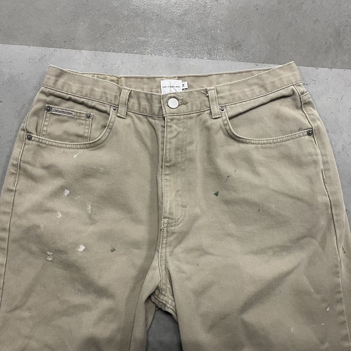 Calvin Klein × Vintage Crazy Vintage Y2K Easy Fit Khaki Calvin klein Jeans! Size US 34 / EU 50 - 4 Thumbnail