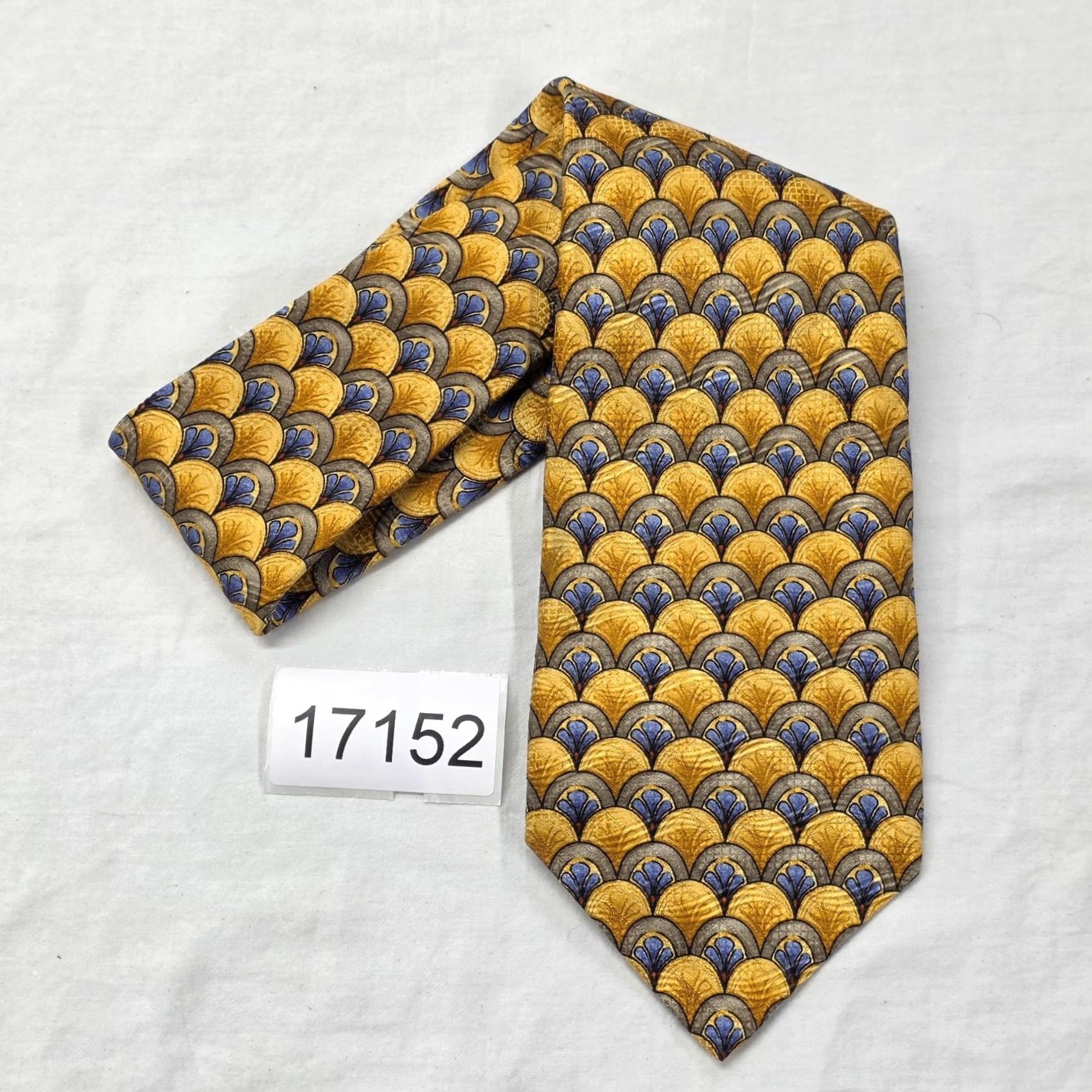 Robert Talbott Robert Talbott Best of Class Silk Necktie Mens Gold Geometric USA Nordstrom Tie Size ONE SIZE - 5 Thumbnail