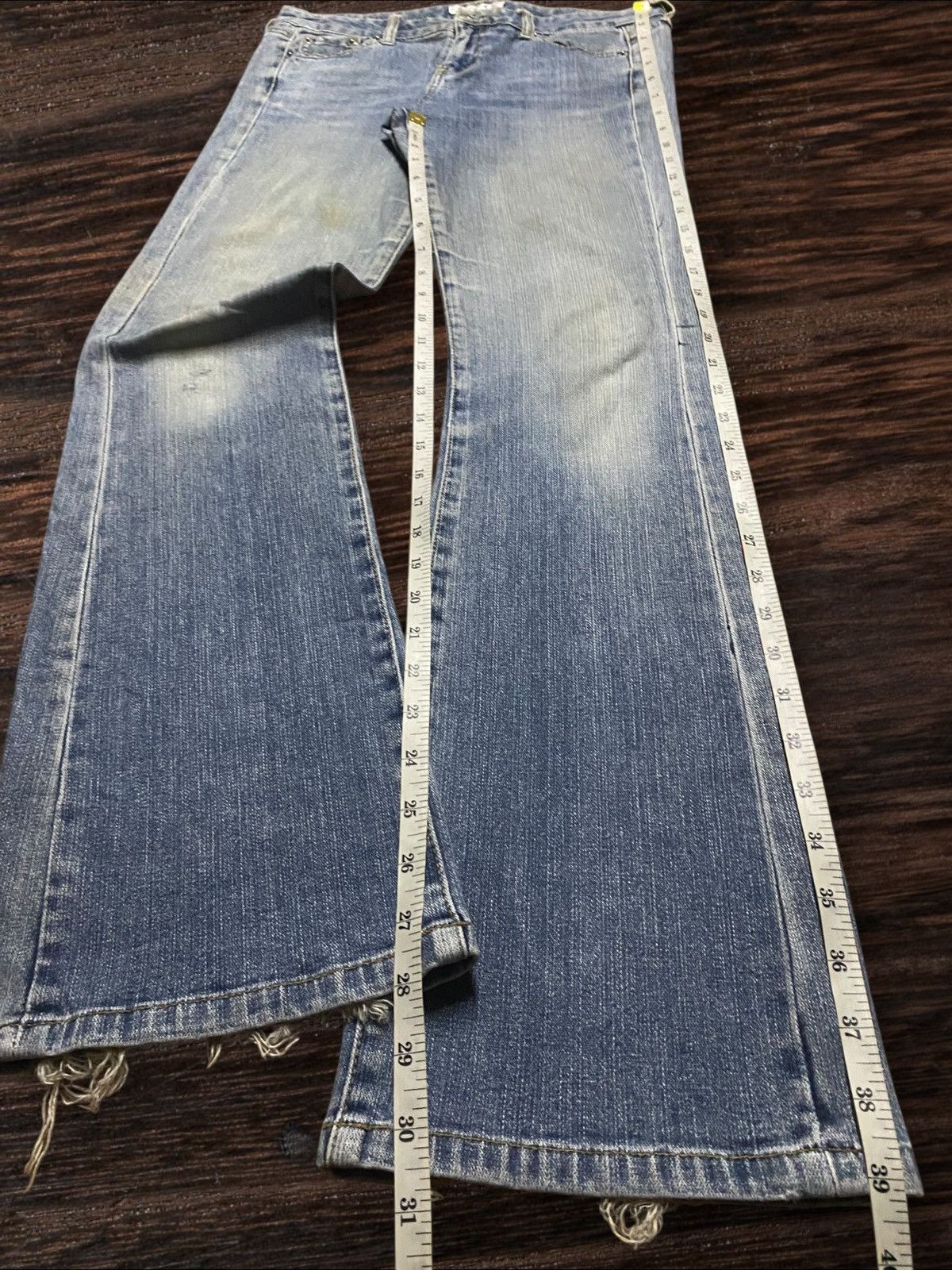 Japanese Brand Vtg Japanese Brand Glacer Light Wash Distressed Flare Jeans Size US 29 - 10 Thumbnail