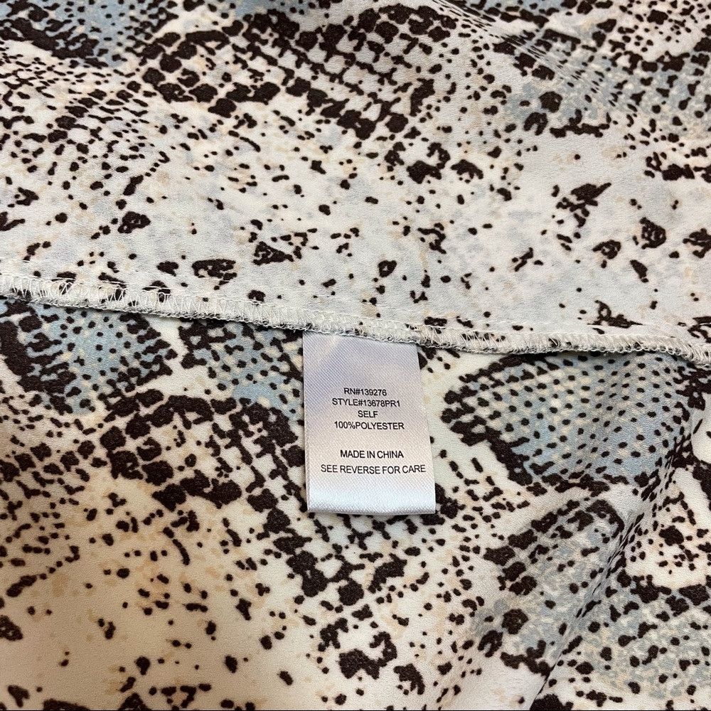 Anthropologie Anthropologie Daniel Rainn Snakeskin Print Blouse Size L Size L / US 10 / IT 46 - 6 Thumbnail