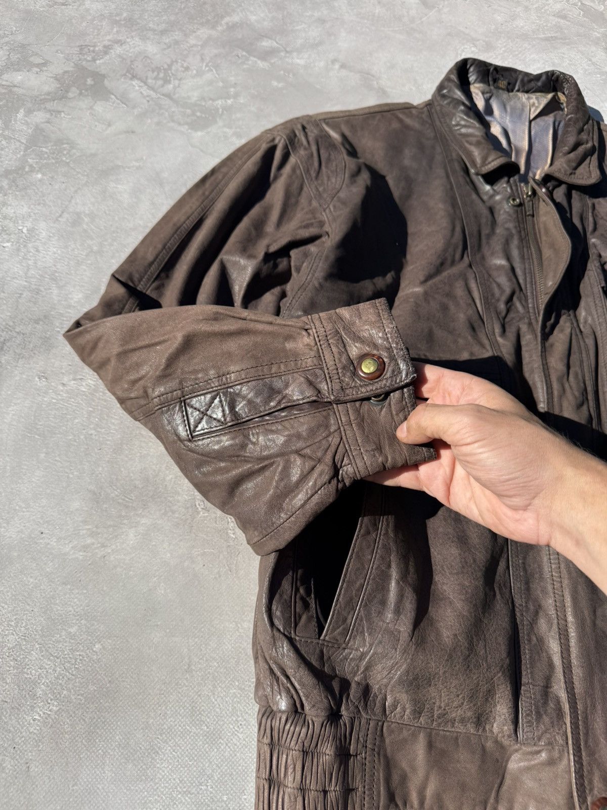 Leather Vintage Distressed Brown Leather Jacket Y2k Size US M / EU 48-50 / 2 - 8 Thumbnail
