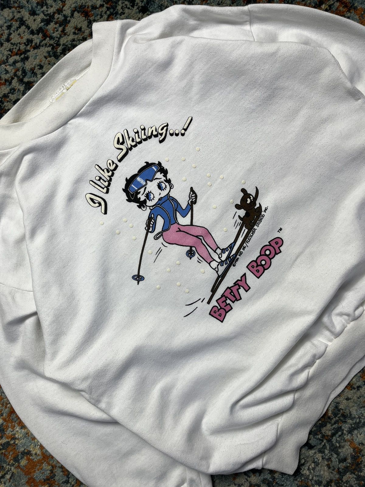 Vintage Vintage 1986 Betty Boop skiing graphic sweatshirt Size US M / EU 48-50 / 2 - 2 Thumbnail