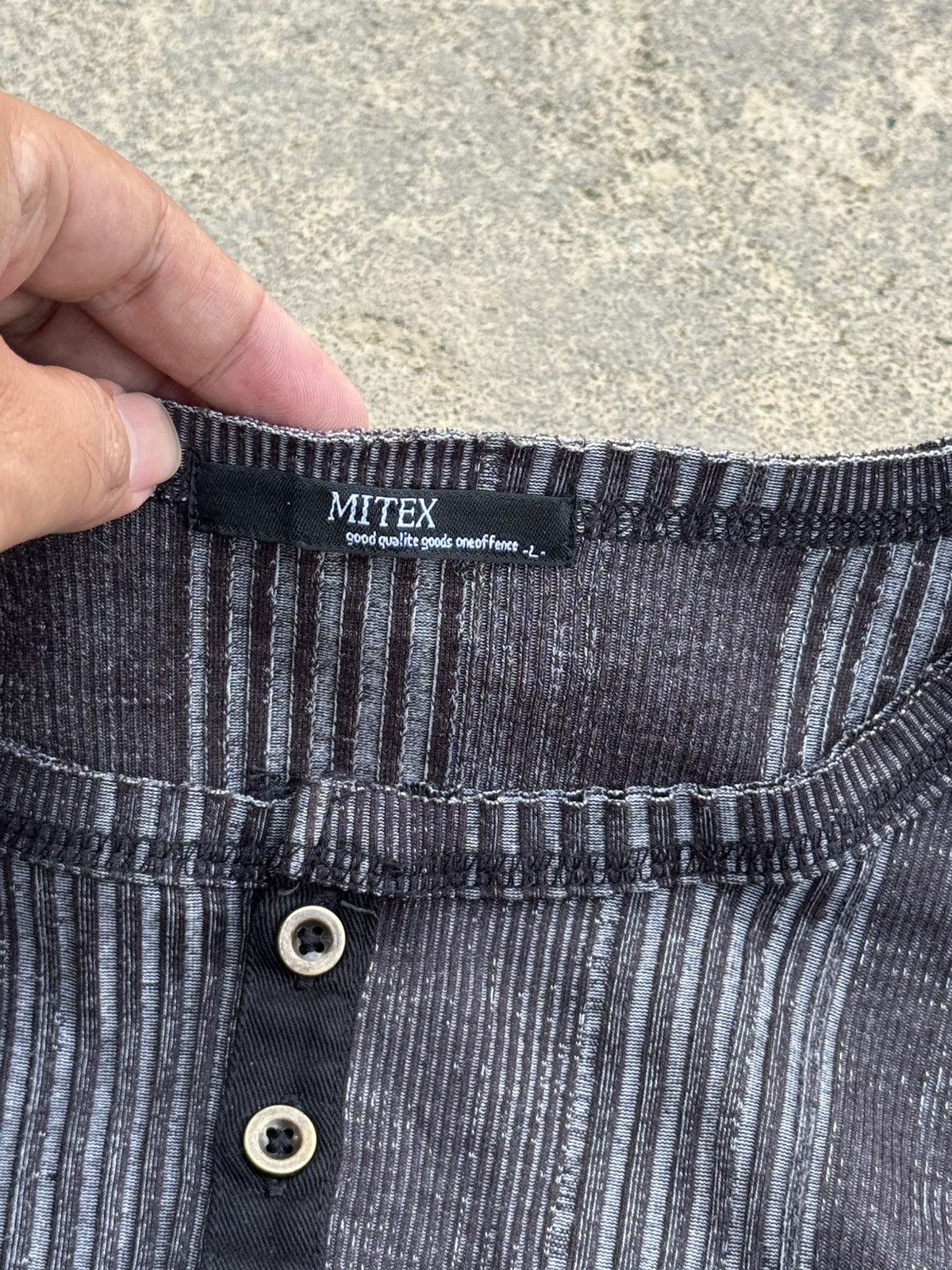 Shellac Mitex Thermal Half Button Long Sleeve Japanese Vkei Size US L / EU 52-54 / 3 - 5 Thumbnail