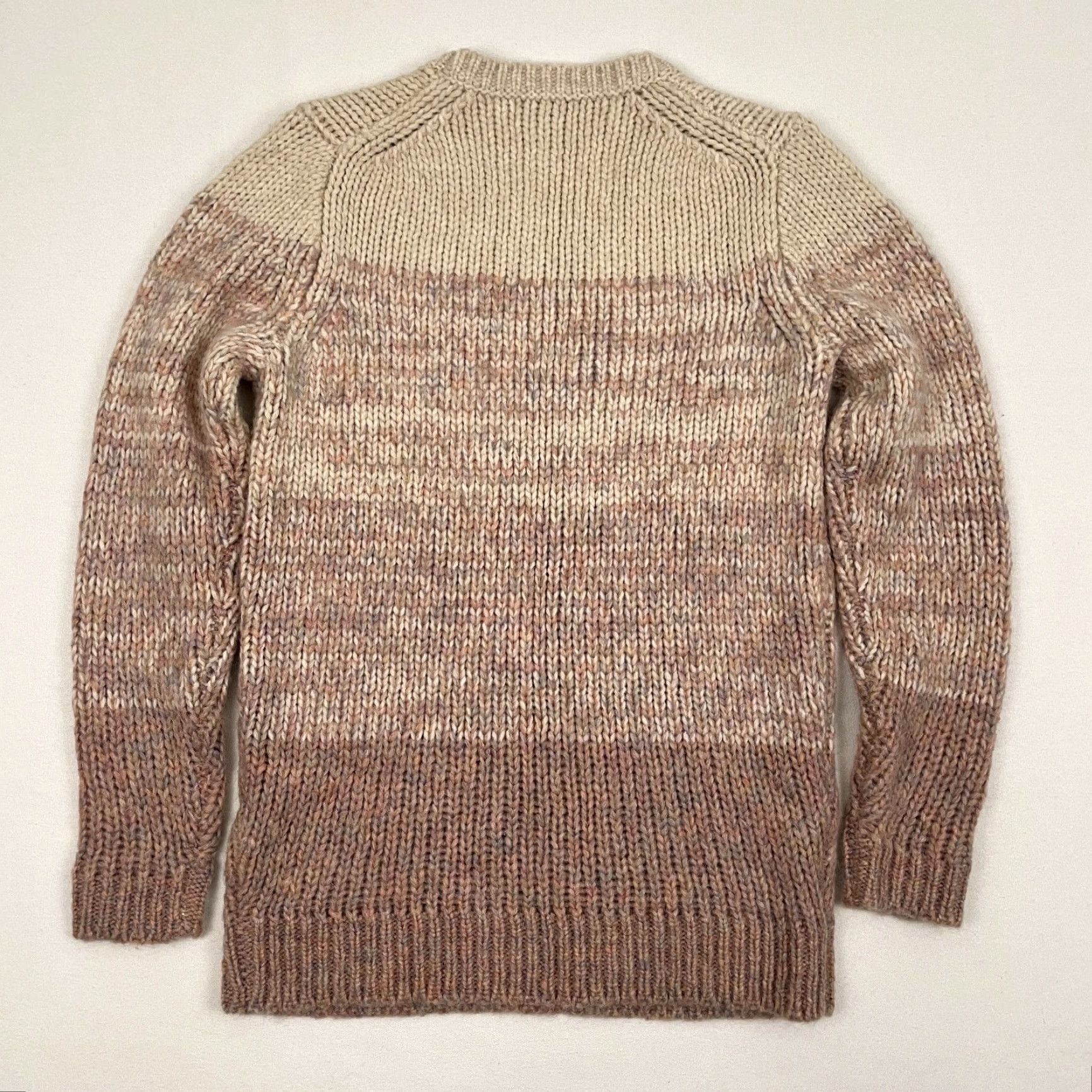 Madewell VINTAGE Madewell Sweater Womens Small Wool Blend Brown Ombre Gradient Knit Crew Pullover Size S / US 4 / IT 40 - 6 Thumbnail