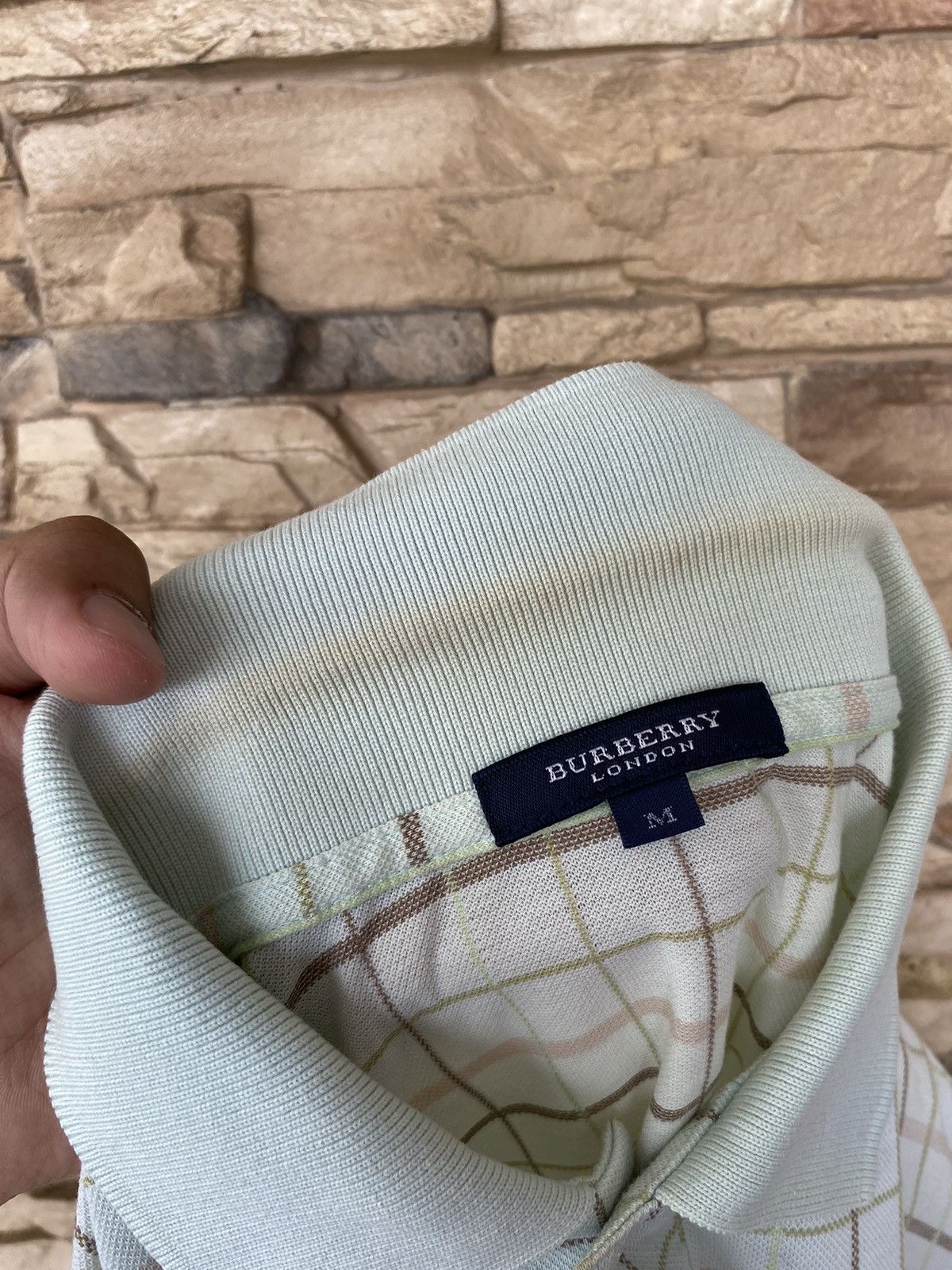 Vintage Rare Vintage Burberry London Checkered Single Stitch Polos Size US M / EU 48-50 / 2 - 13 Thumbnail