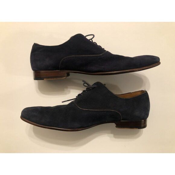 Aldo aldo men's navy suede dress shoes size: 10 Size US 10 / EU 43 - 1 Thumbnail