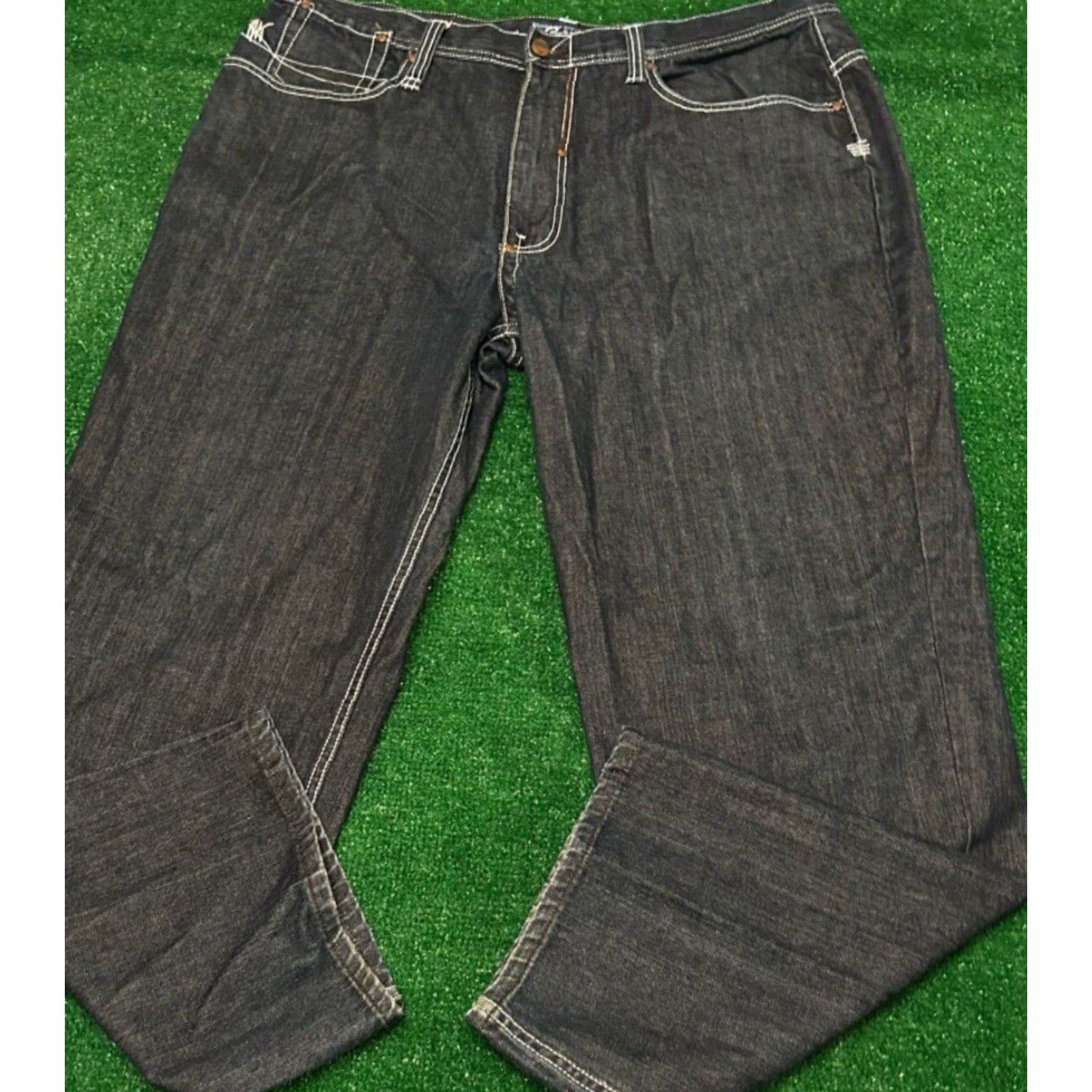 Enyce VINTAGE Enyce Baggy Jeans Mens 42 Dark Wash Skater Grunge Hip Hop Y2K Wide-Leg 33 Inseam Mens Size US 42 / EU 58 - 3 Thumbnail