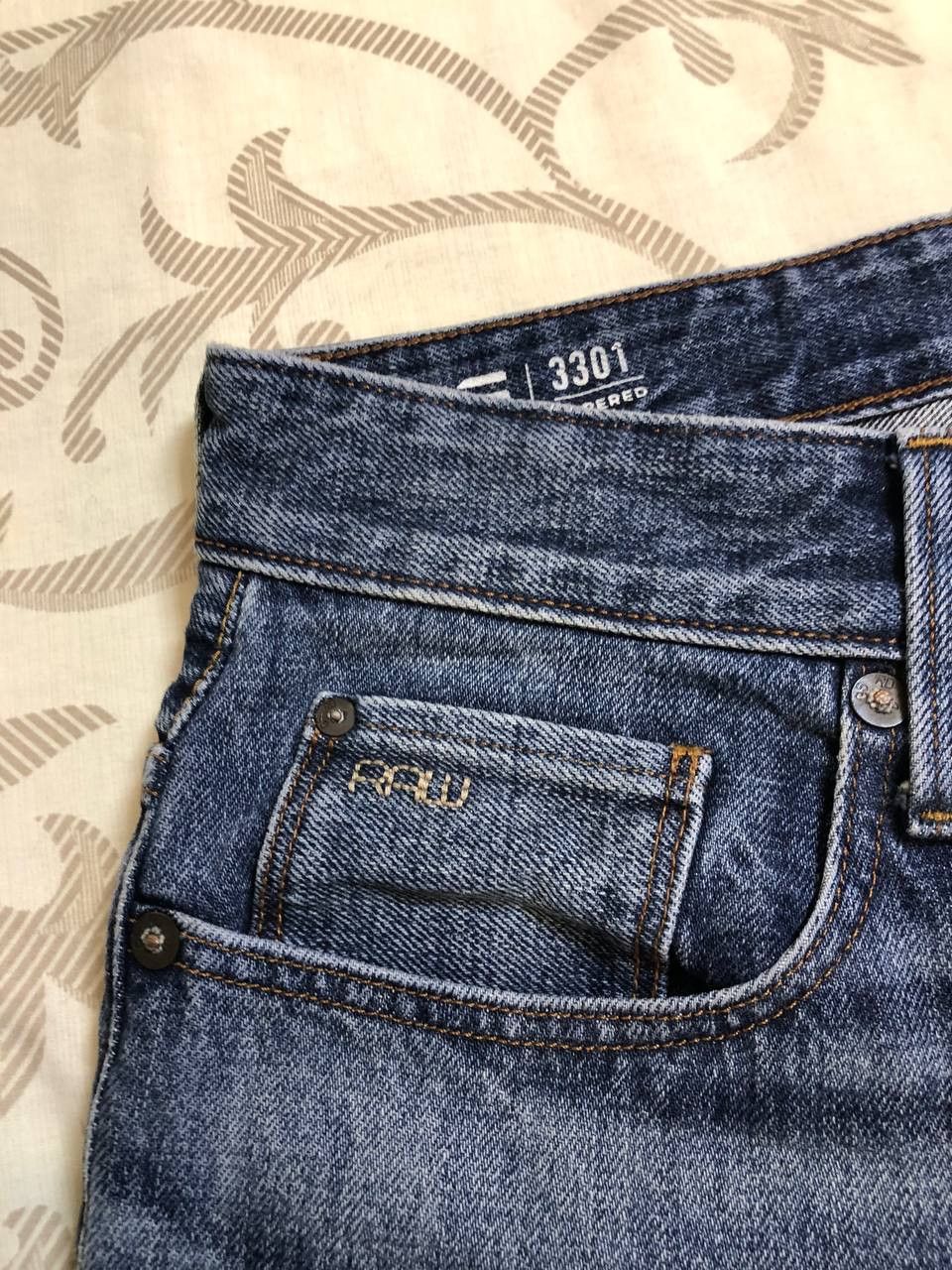 G-Star G STAR RAW 3301 Regular Tapered Jeans Button Fly Size US 29 - 12 Thumbnail