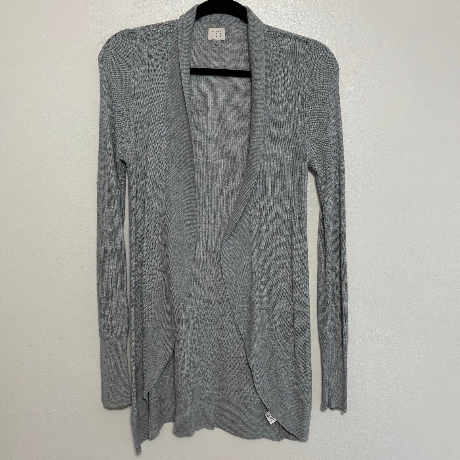 Other A New Day Gray Open Front Cardigan Soft Lightweight Sweater Size S / US 4 / IT 40 - 1 Thumbnail