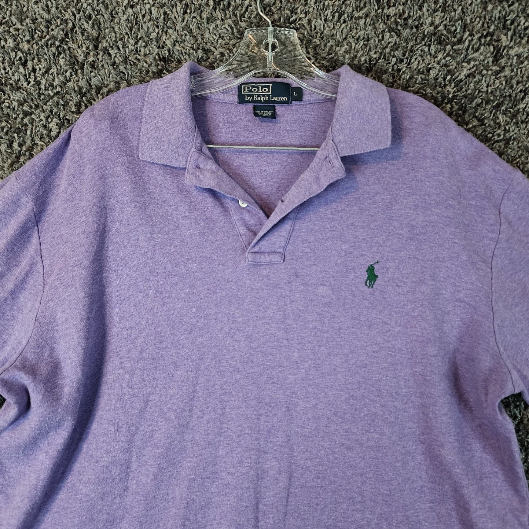 Polo Ralph Lauren VINTAGE Polo Ralph Lauren Polo Shirt Men Short Sleeve Size L Purple 100% Cotton Size US L / EU 52-54 / 3 - 4 Thumbnail