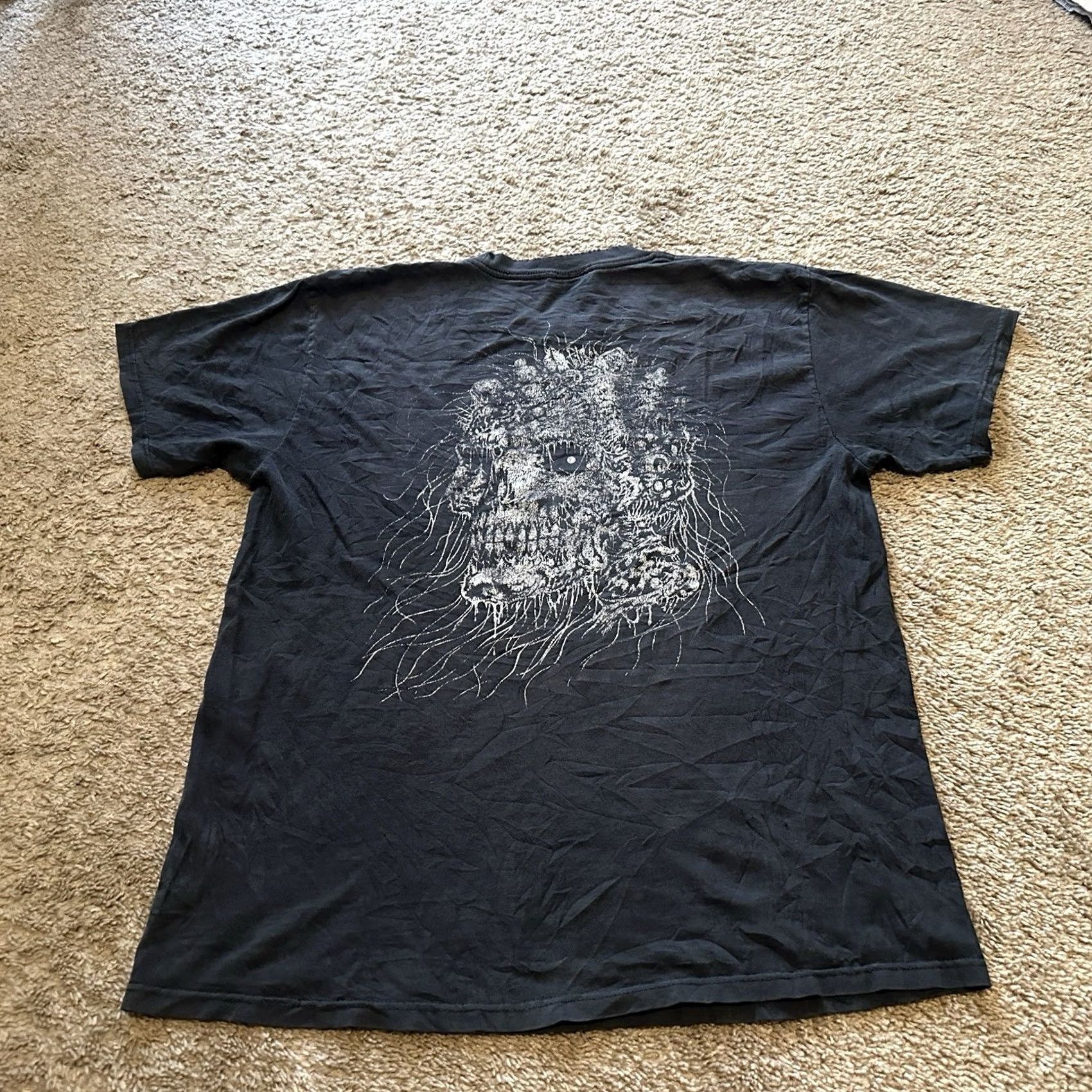 Vintage VINTAGE Creature Sk skateboard Shirt Mens XL Black Grunge Y2K Graphic Print Logo - Size US XL / EU 56 / 4 - 5 Thumbnail