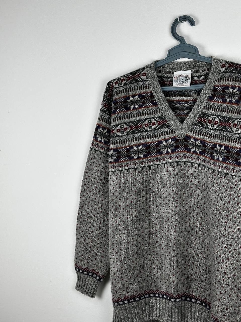 Jamiesons Of Shetland Jamiesons Fair Isle Wool Knitted Sweater Size US M / EU 48-50 / 2 - 3 Thumbnail