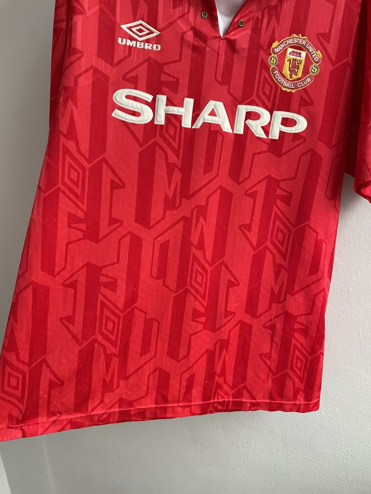 Umbro Manchester United 1992 1993 1994 Shirt Footbal Soccer Jersey Size US L / EU 52-54 / 3 - 12 Thumbnail