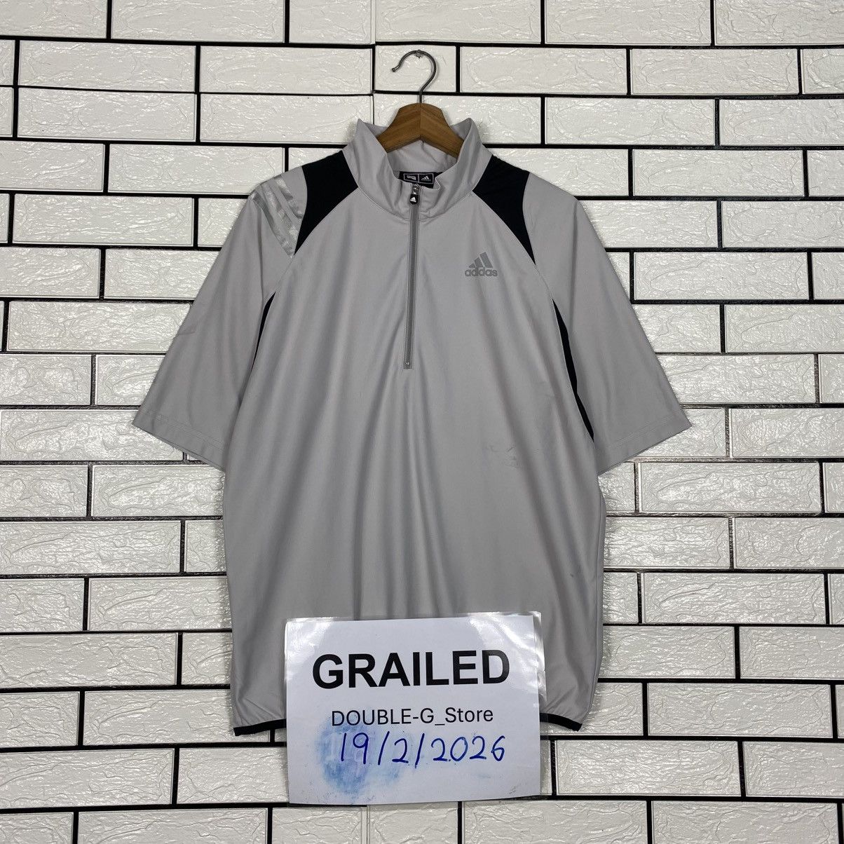 Adidas 📌Vintage Half Zipper Collar Jacket Adidas Short Sleeve Size US M / EU 48-50 / 2 - 1 Thumbnail