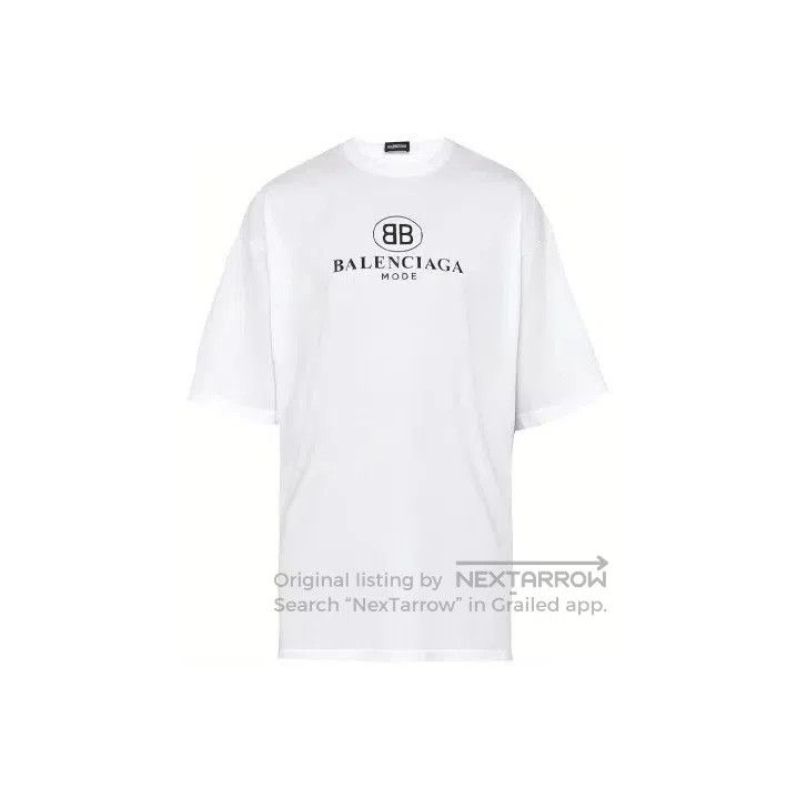 Balenciaga Balenciaga Logo Print White Short Sleeve T. Size US M / EU 48-50 / 2 - 1 Thumbnail