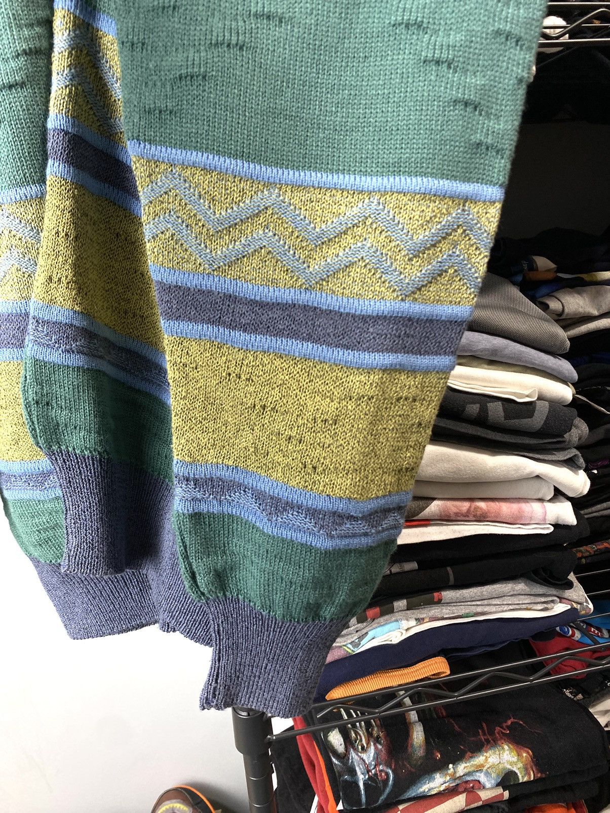 Coogi × Japanese Brand × Vintage 90’s Knit Striped Sweater Coogi style Carlo Colucci Japan Size US M / EU 48-50 / 2 - 10 Thumbnail