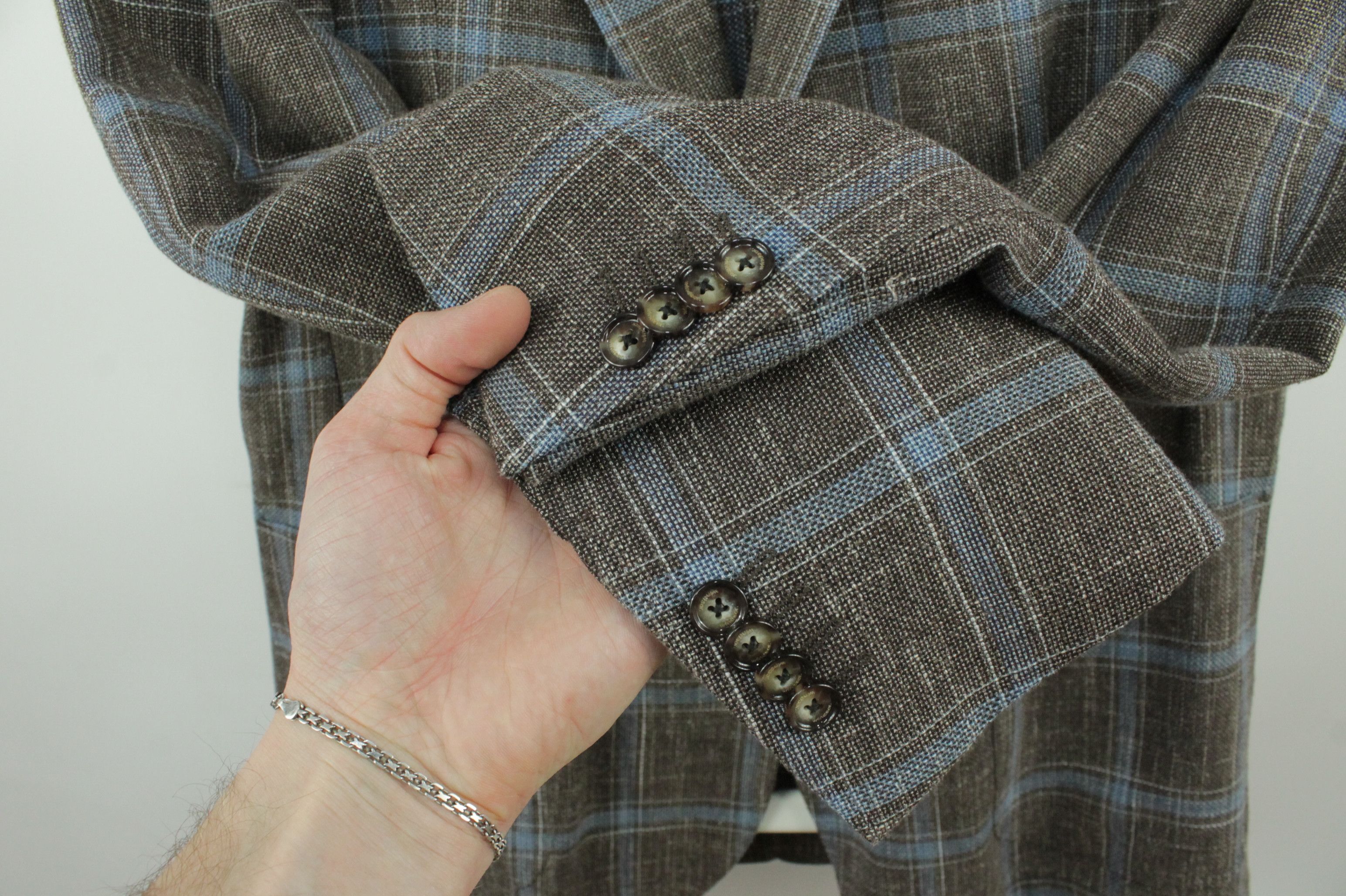 Windsor Smith Windsor Knitted Wool Linen Sport Coat Check Blazer jacket Size US L / EU 52-54 / 3 - 4 Thumbnail