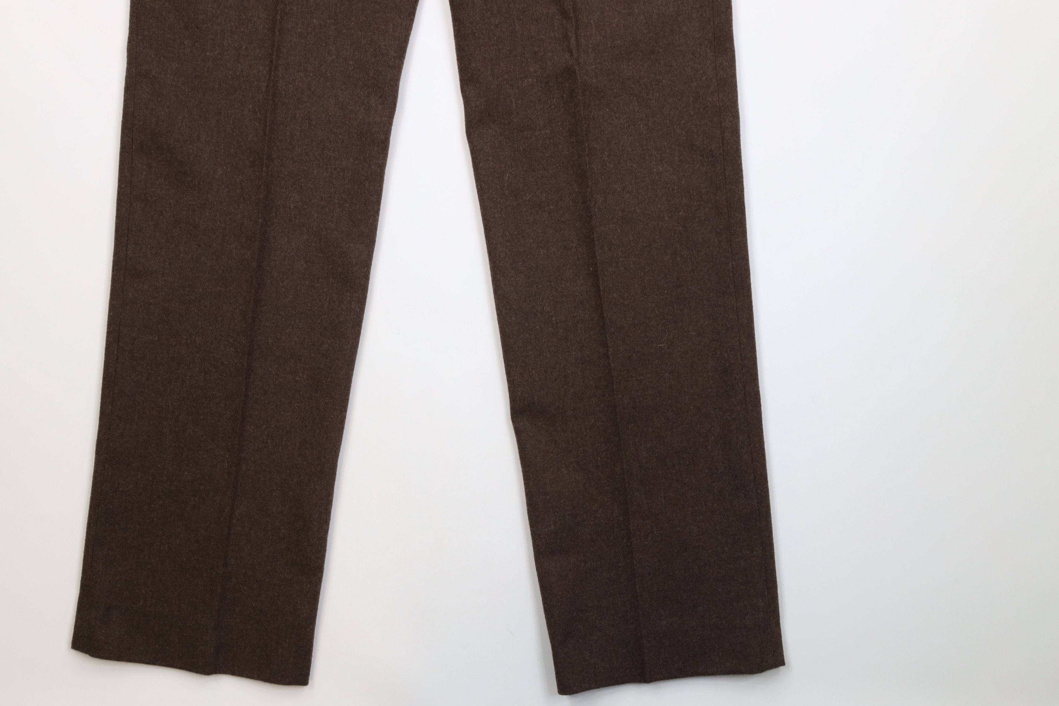 Vintage Vintage 70s Streetwear Wool Wide Leg Chino Pants Brown USA Size US 34 / EU 50 - 14 Thumbnail