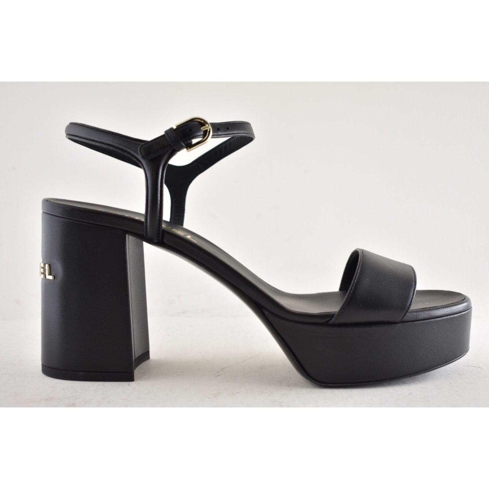 Chanel Chanel 24C Black Lambskin Leather Logo Platform Ankle Size US 11 / IT 41 - 2 Thumbnail
